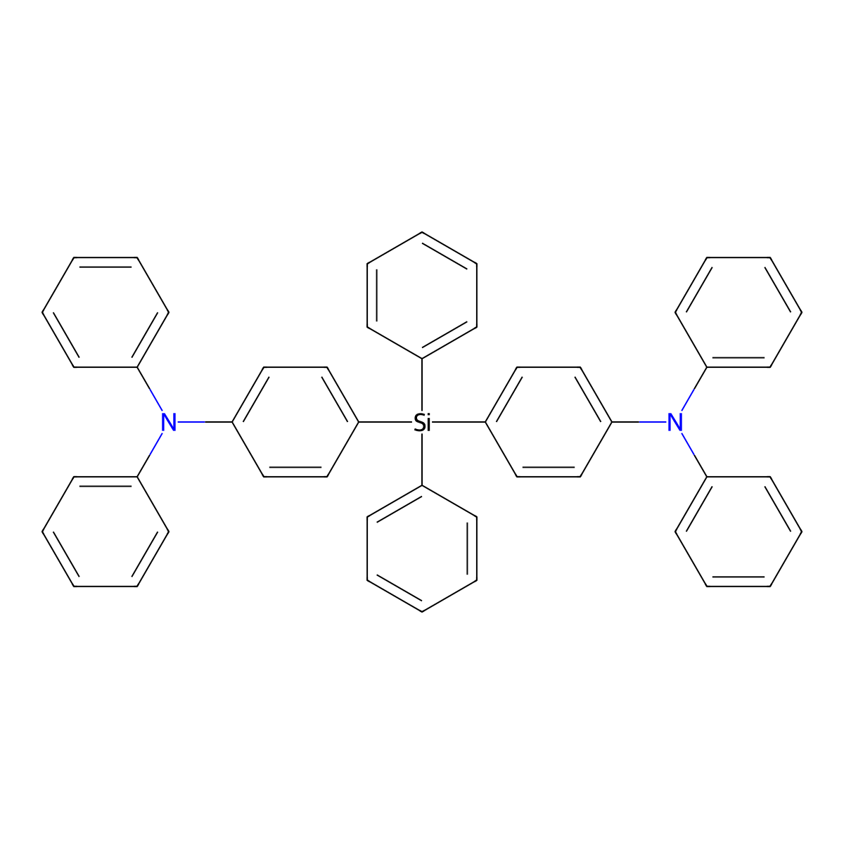 4,4'-(Diphenylsilanediyl)bis(N,N-diphenylaniline) molecular structure, CAS 205327-13-5