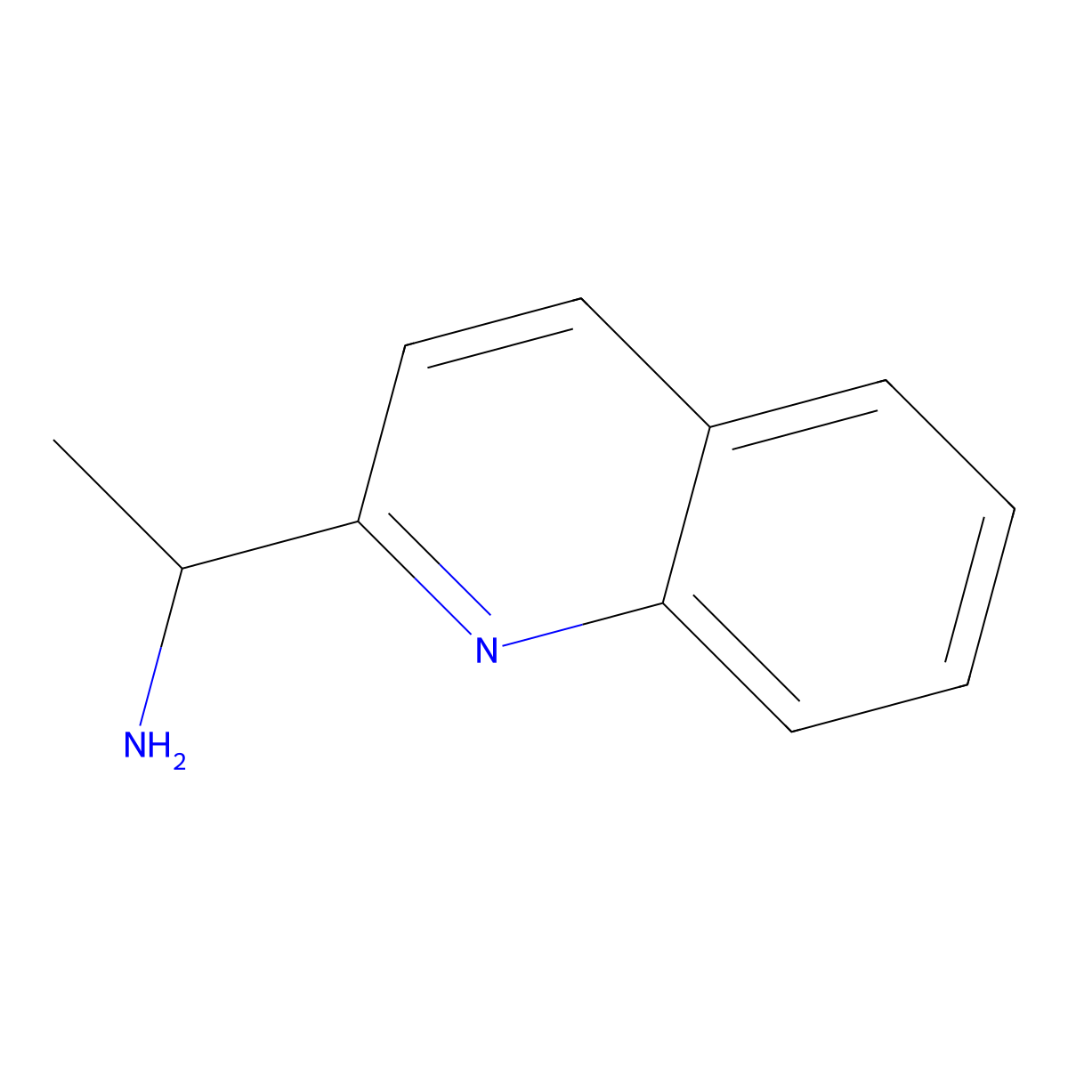 (1S)-1-(quinolin-2-yl)ethan-1-amine molecular structure, CAS 205327-54-4