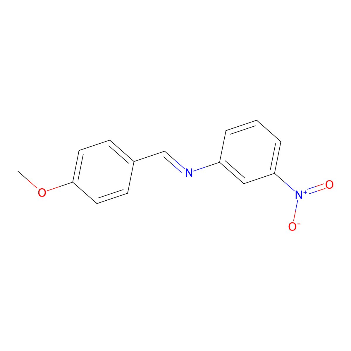 1-(4-methoxyphenyl)-N-(3-nitrophenyl)methanimine molecular structure, CAS 20534-81-0