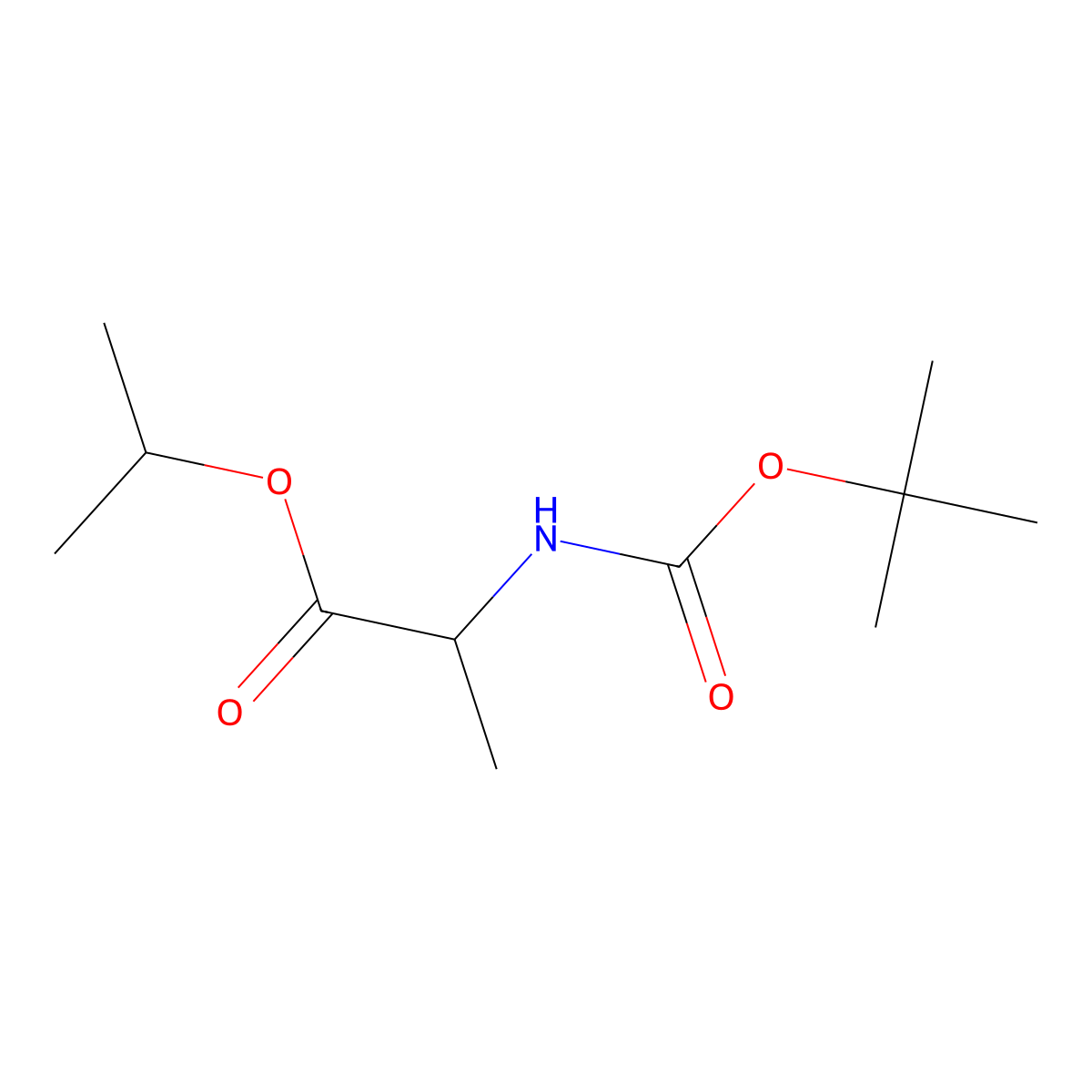 propan-2-yl (2R)-2-{[(tert-butoxy)carbonyl]amino}propanoate molecular structure, CAS 2053427-03-3