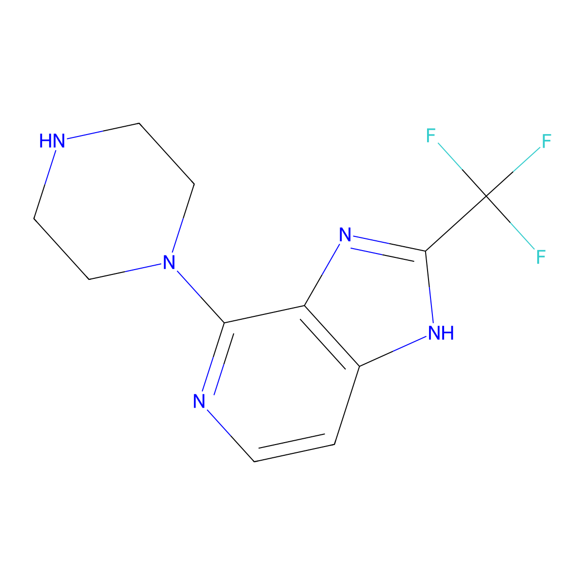 4-(Piperazin-1-YL)-2-(trifluoromethyl)-1H-imidazo[4,5-C]pyridine molecular structure, CAS 2053526-23-9