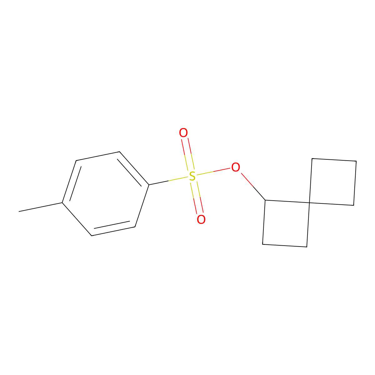 Spiro[3.3]heptan-1-yl 4-methylbenzene-1-sulfonate molecular structure, CAS 2053646-05-0