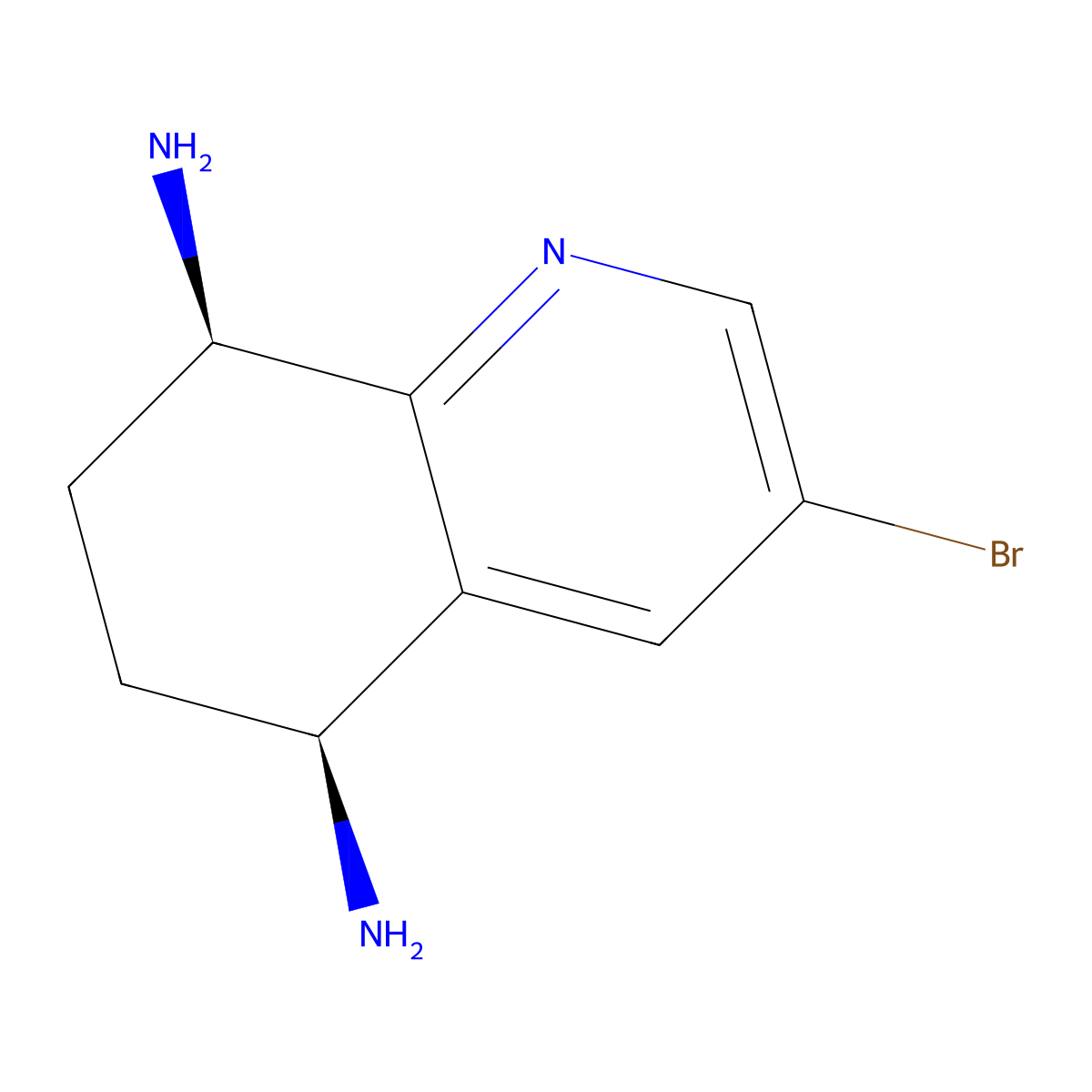 (5S,8R)-3-bromo-5,6,7,8-tetrahydroquinoline-5,8-diamine molecular structure, CAS 2053652-18-7