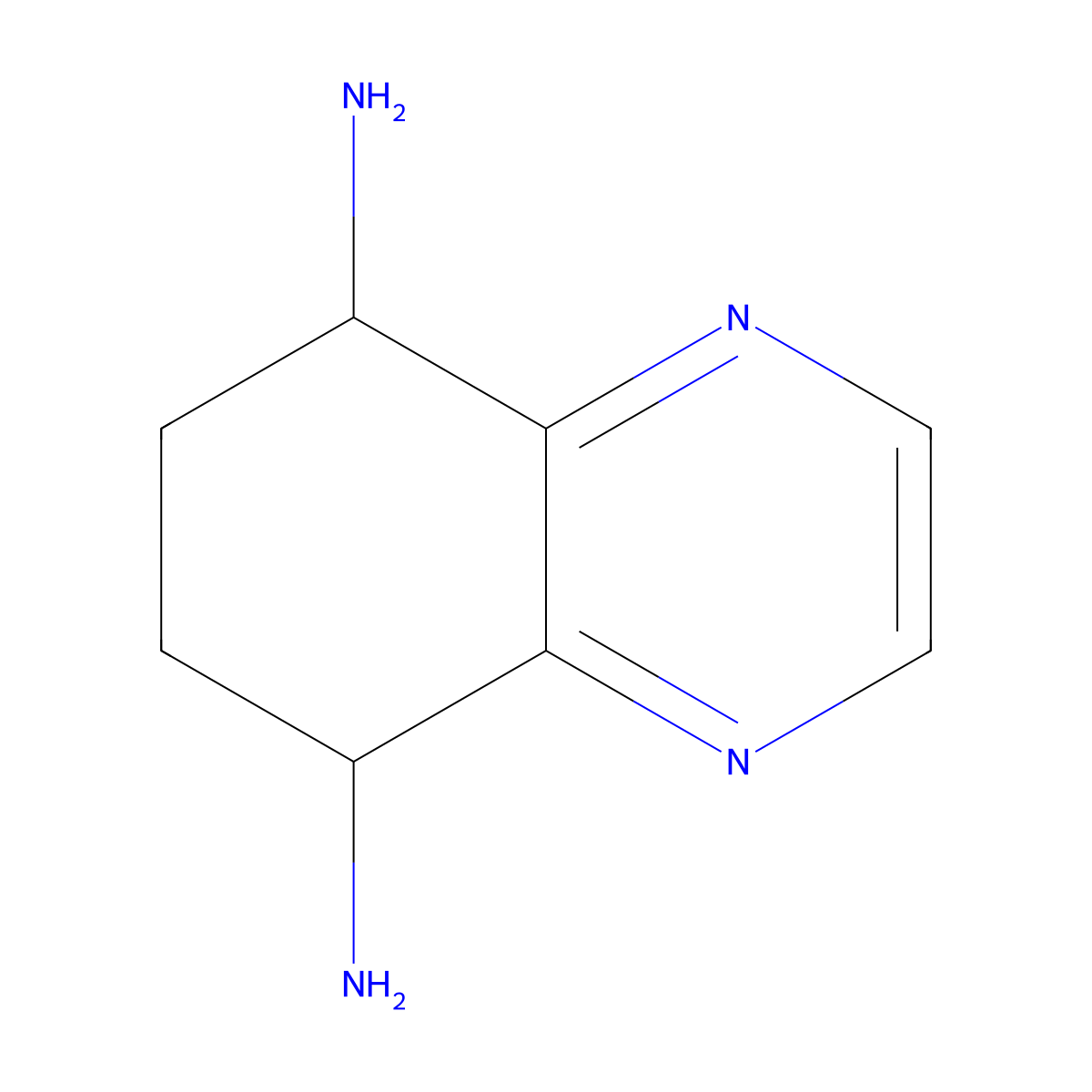 (5R,8S)-5,6,7,8-tetrahydroquinoxaline-5,8-diamine molecular structure, CAS 2053652-19-8