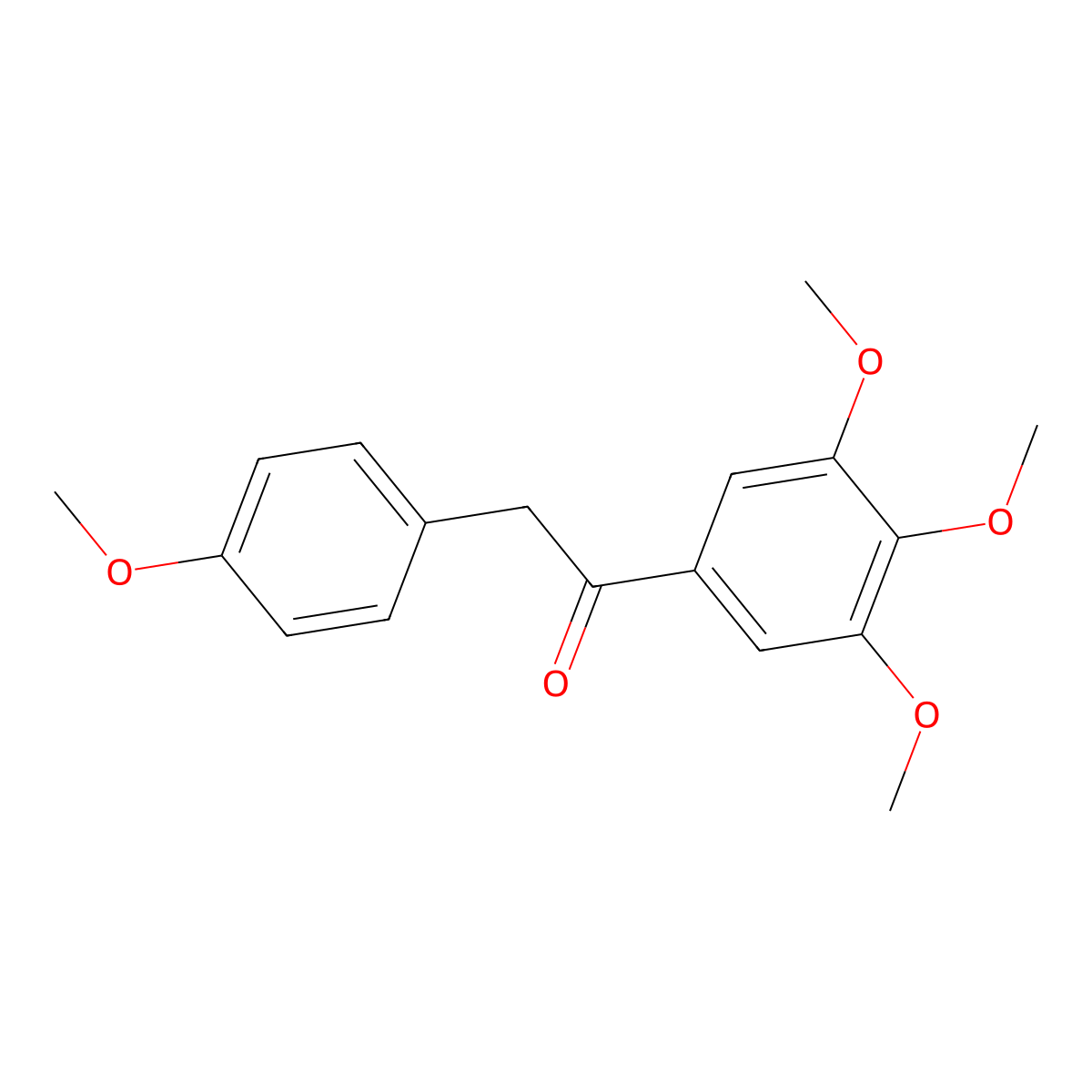 2-(4-Methoxyphenyl)-1-(3,4,5-trimethoxyphenyl)ethanone molecular structure, CAS 205366-78-5