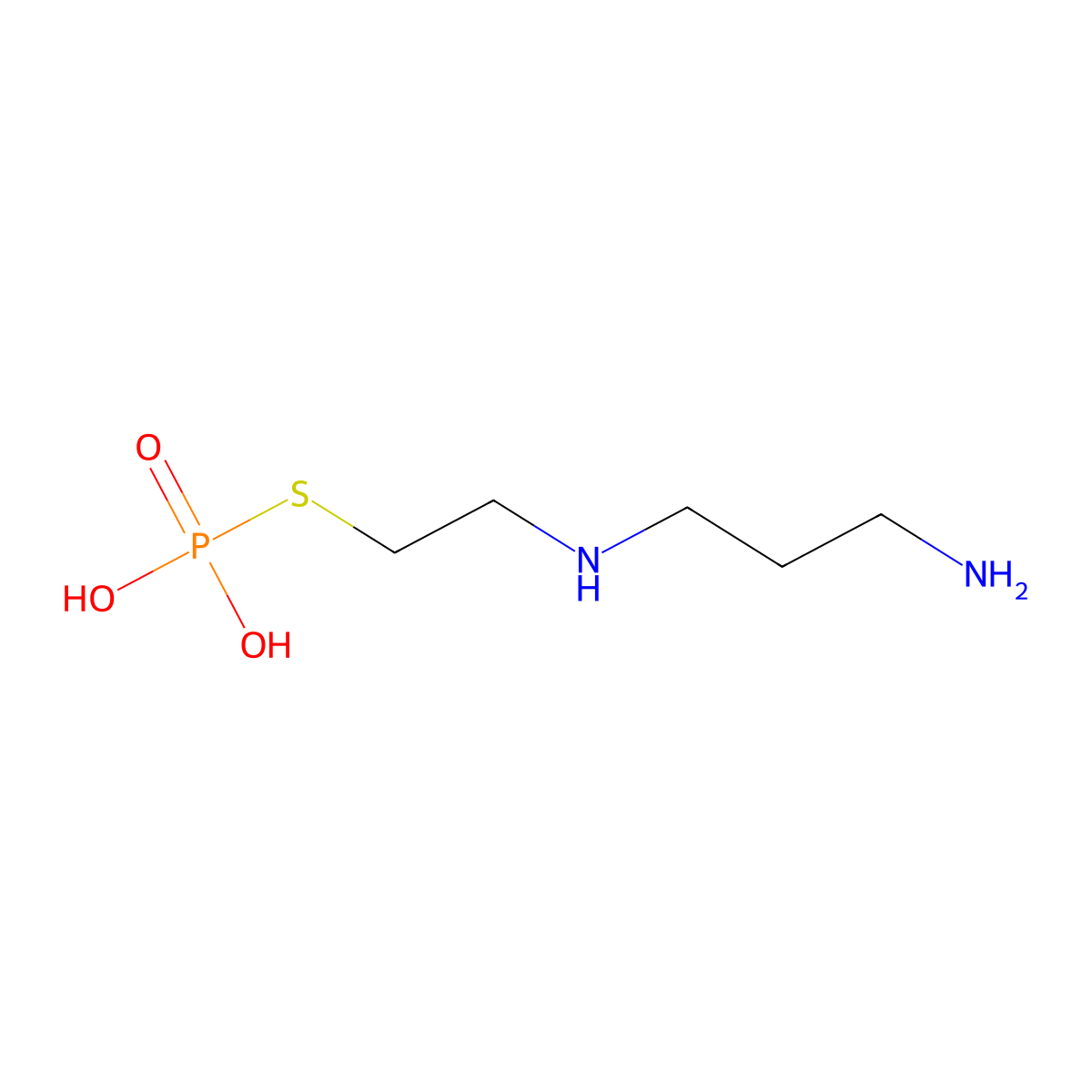 Amifostine molecular structure, CAS 20537-88-6