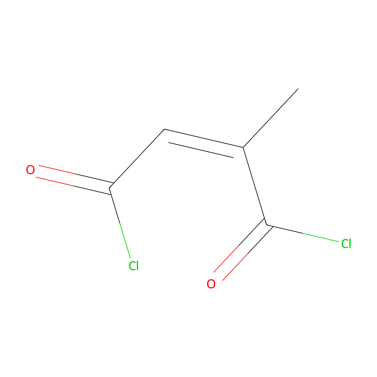 2-Methylbut-2-enedioyl dichloride molecular structure, CAS 20537-97-7