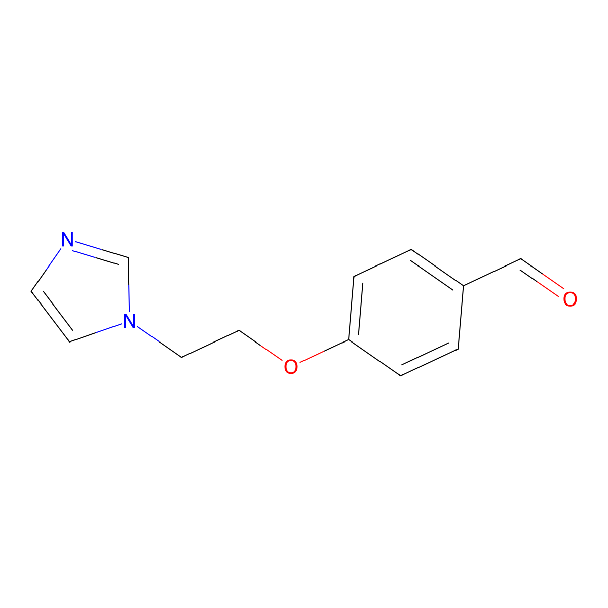 4-[2-(1H-imidazol-1-yl)ethoxy]benzaldehyde molecular structure, CAS 205371-43-3
