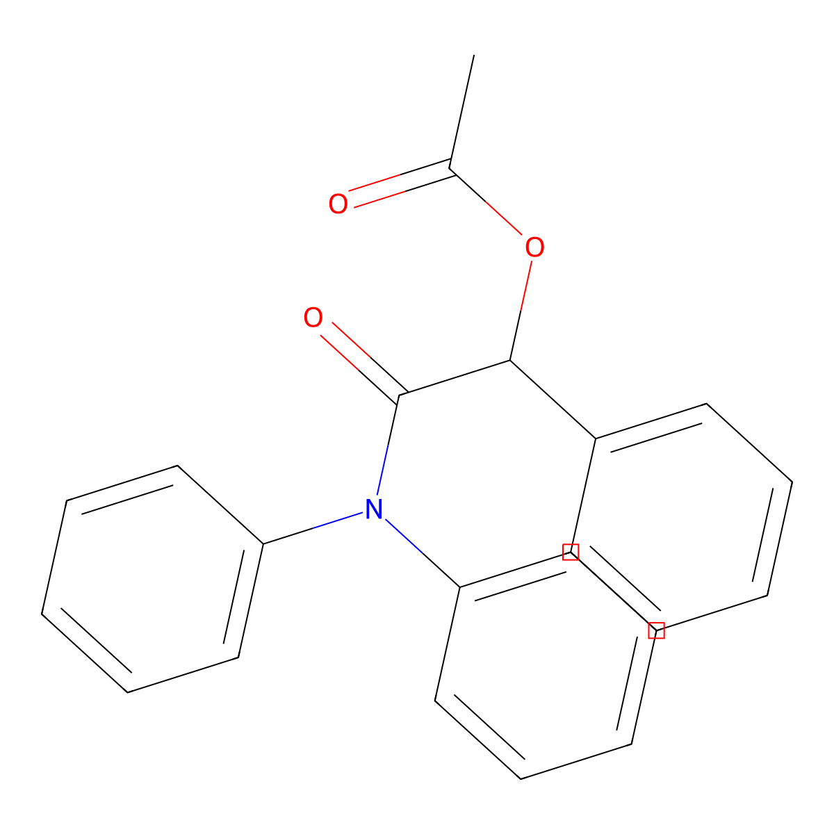 2-(Diphenylamino)-2-oxo-1-phenylethyl acetate molecular structure, CAS 20538-25-4