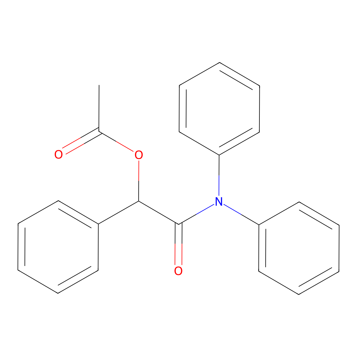 2-(Diphenylamino)-2-oxo-1-phenylethyl acetate molecular structure, CAS 20538-25-4