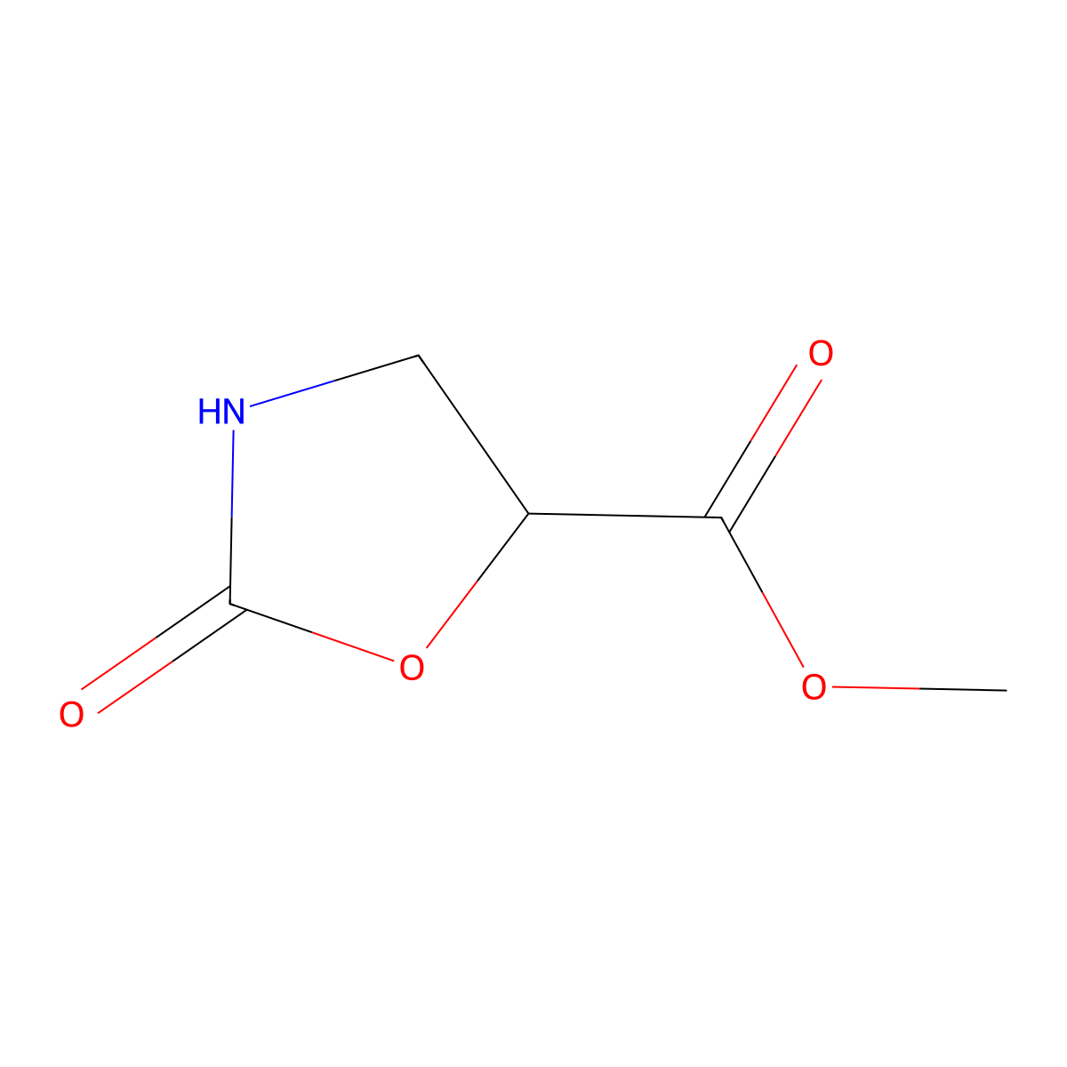 (S)-Methyl 2-oxooxazolidine-5-carboxylate molecular structure, CAS 205382-87-2