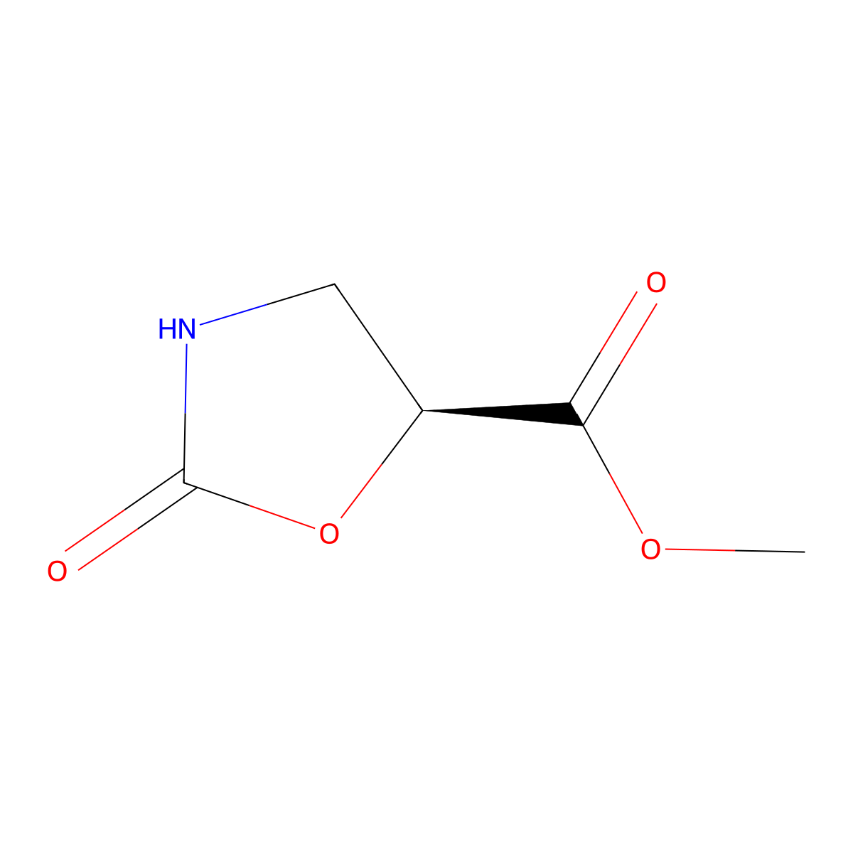 (S)-Methyl 2-oxooxazolidine-5-carboxylate molecular structure, CAS 205382-87-2