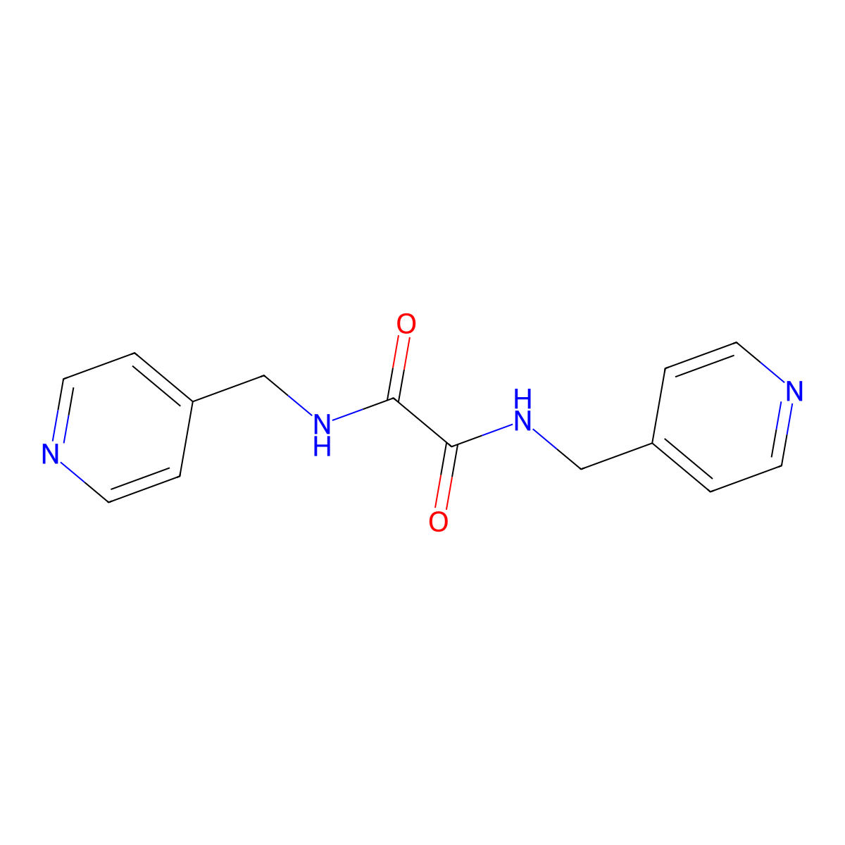 Ethanediamide, N,N'-bis(4-pyridinylmethyl)- molecular structure, CAS 205386-51-2