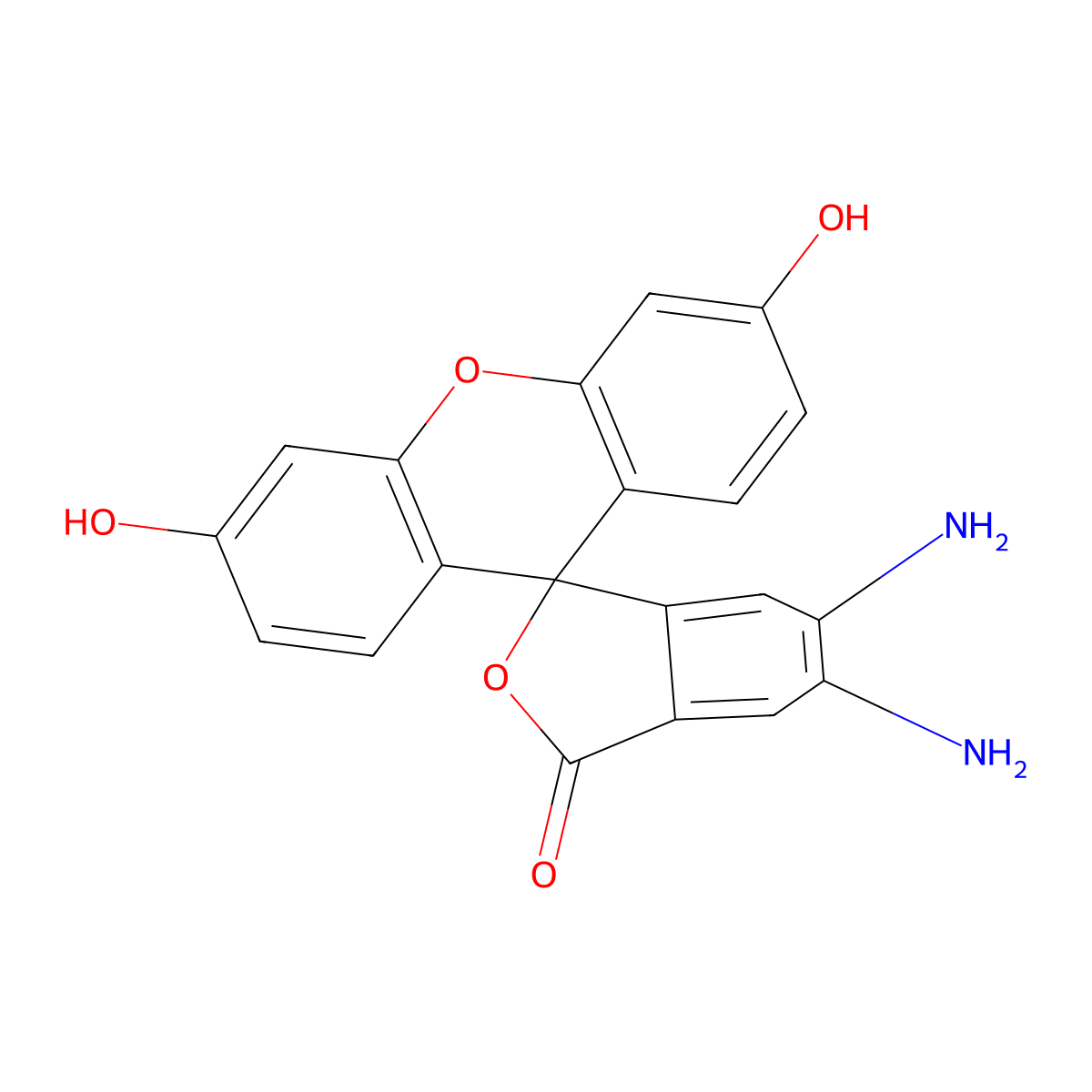 4,5-Diaminofluorescein molecular structure, CAS 205391-01-1