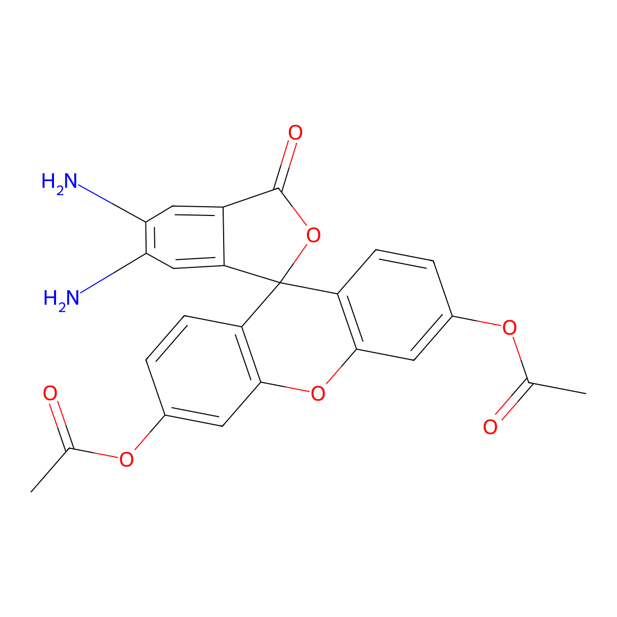 4,5-Diaminofluorescein diacetate molecular structure, CAS 205391-02-2