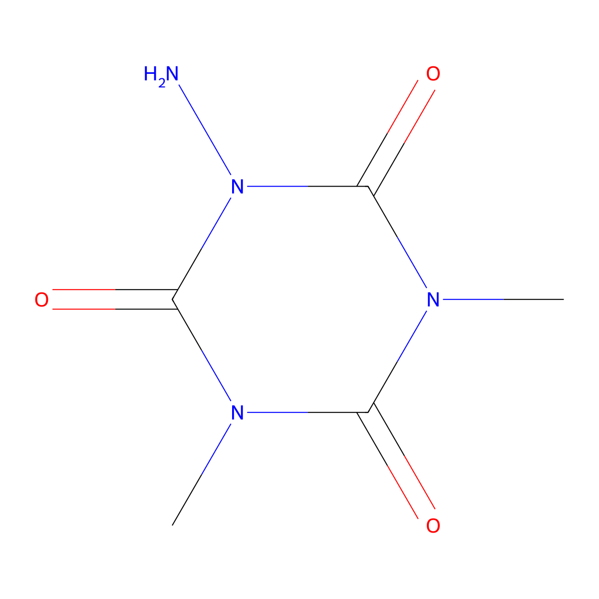 1-Amino-3,5-dimethyl-1,3,5-triazinane-2,4,6-trione molecular structure, CAS 205393-03-9
