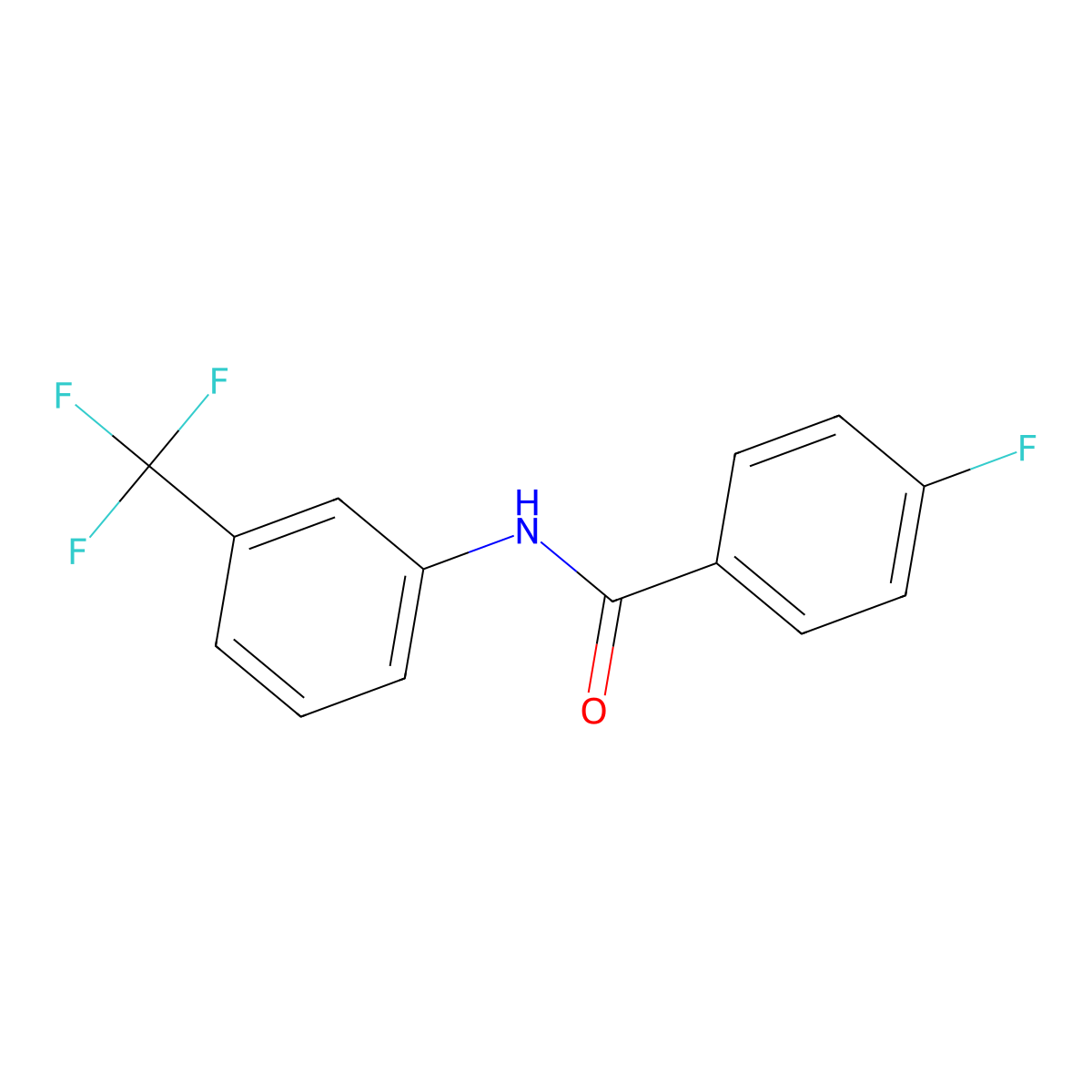4-Fluoro-3'-(trifluoromethyl)benzanilide molecular structure, CAS 2054-00-4