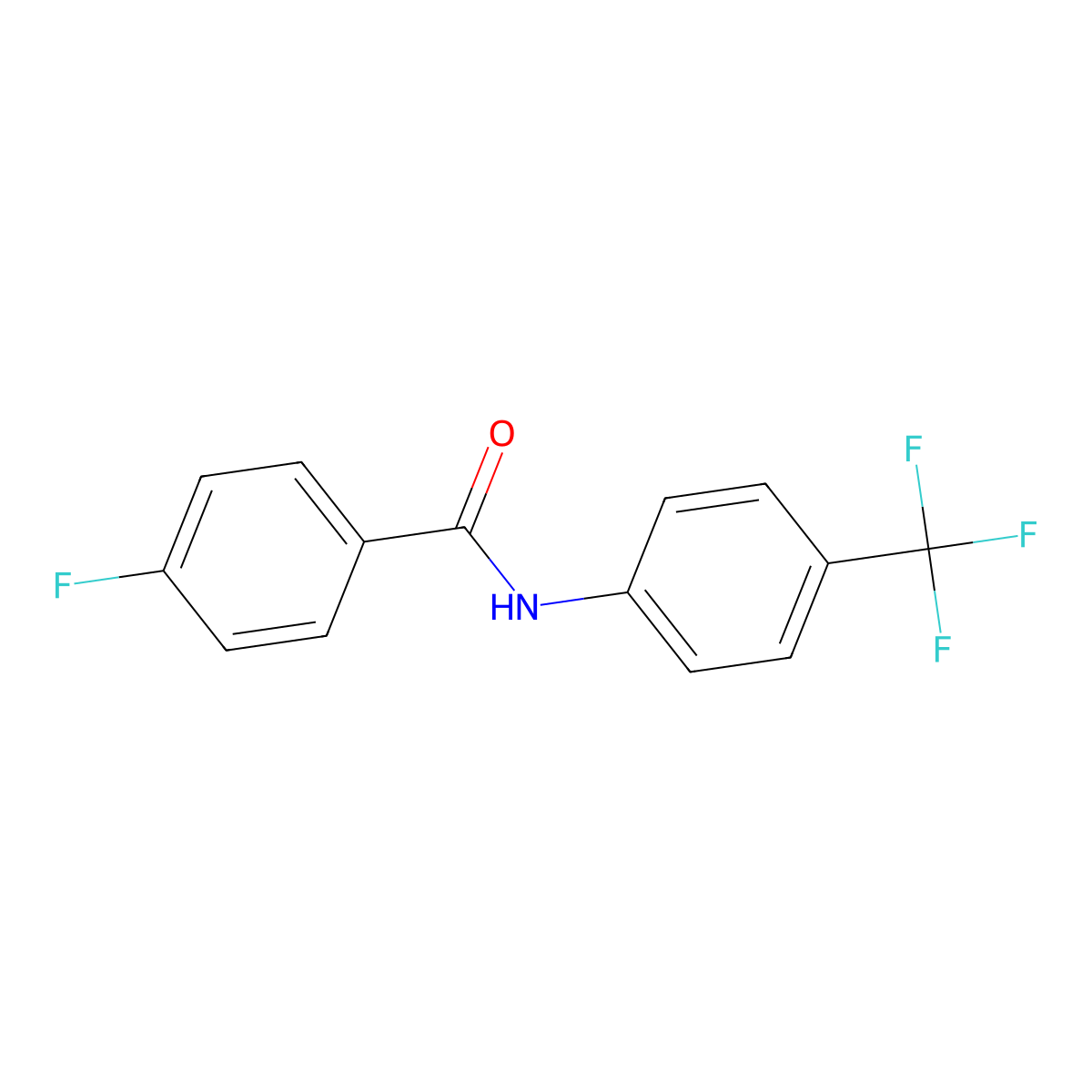 4-Fluoro-4'-(trifluoromethyl)benzanilide molecular structure, CAS 2054-01-5