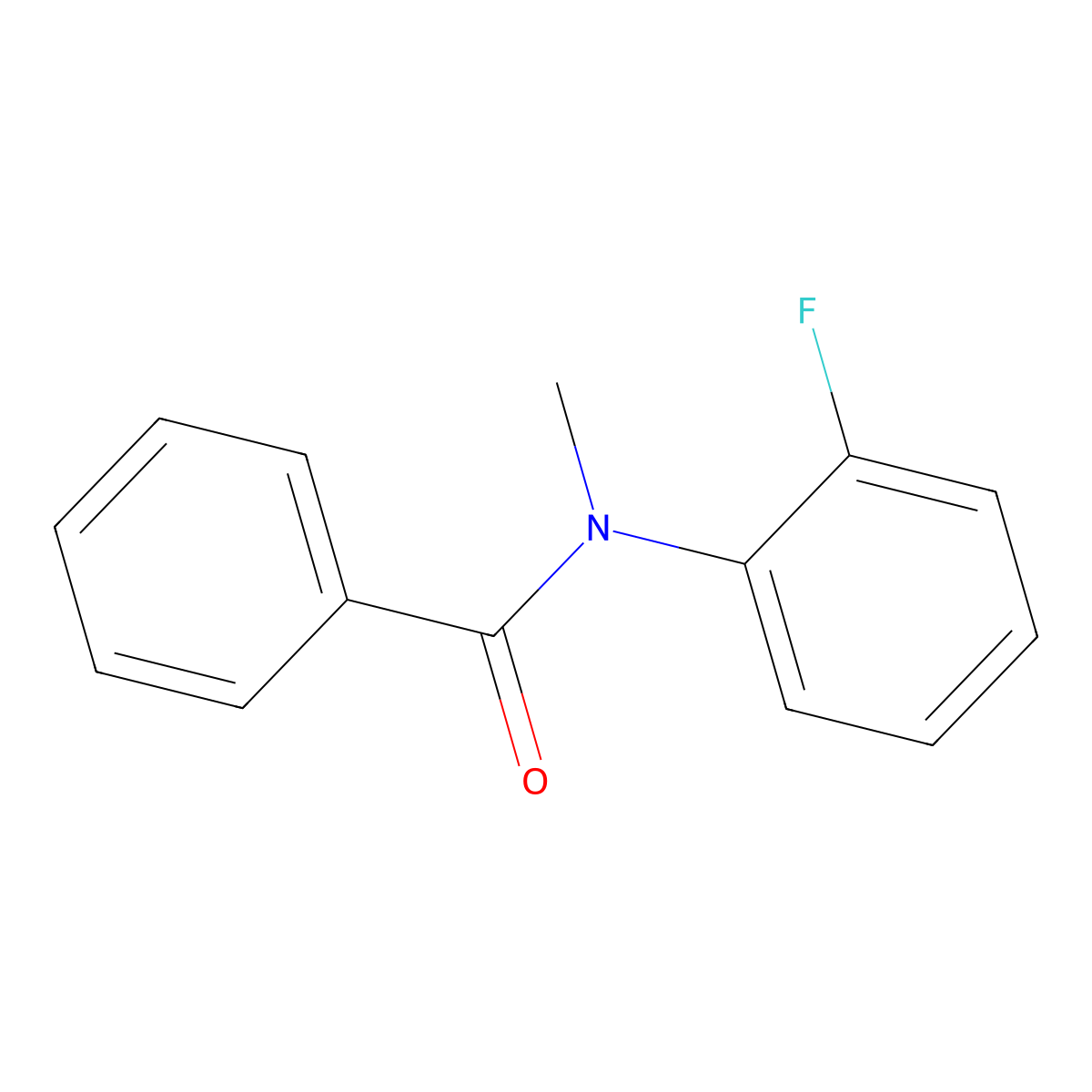 N-(2-fluorophenyl)-N-methylbenzamide molecular structure, CAS 2054-10-6