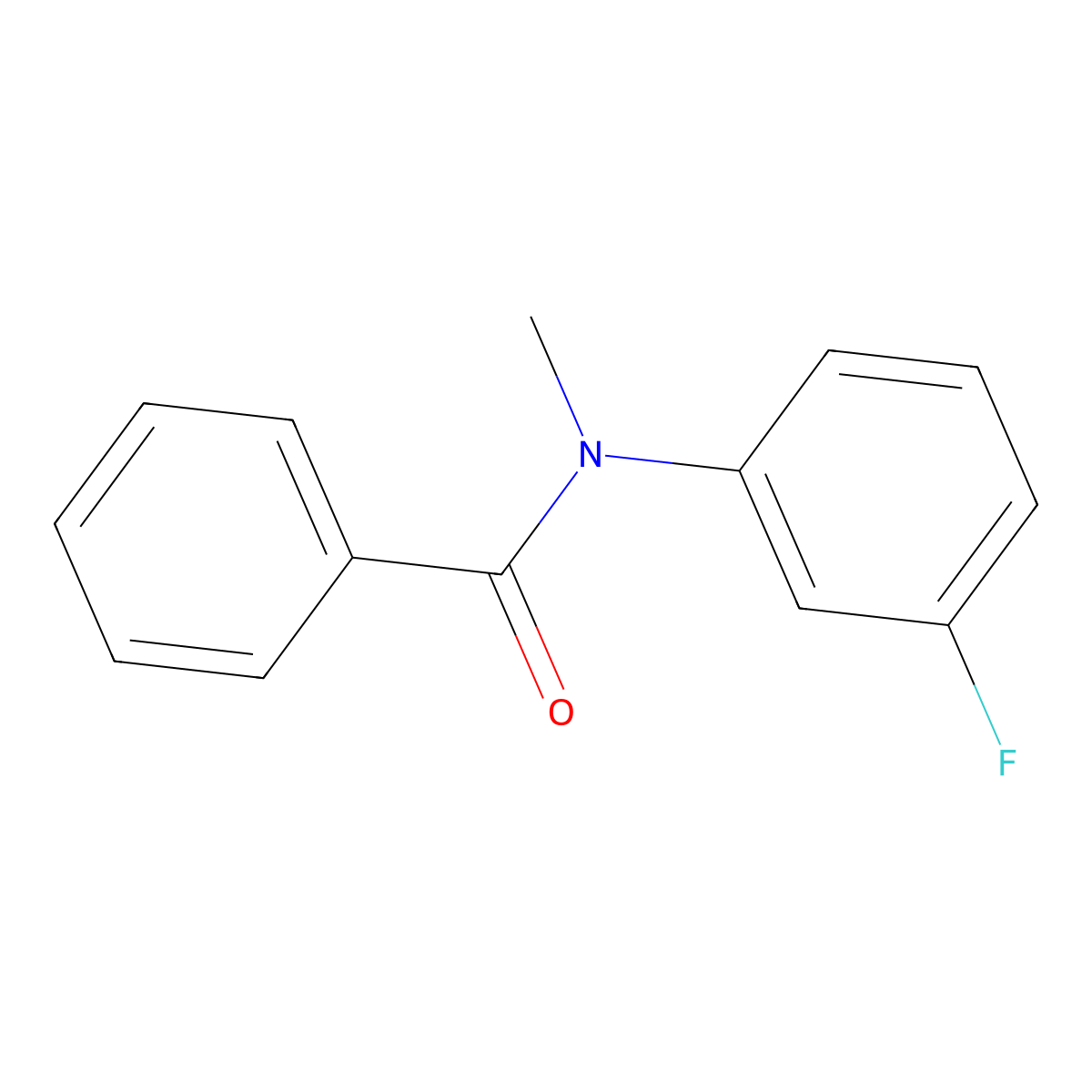 N-(3-fluorophenyl)-N-methylbenzamide molecular structure, CAS 2054-11-7