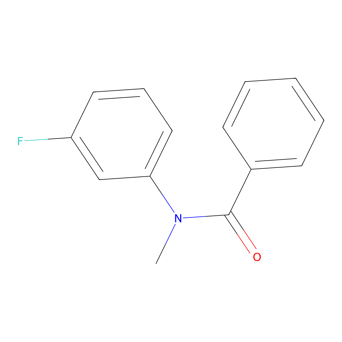 N-(3-fluorophenyl)-N-methylbenzamide molecular structure, CAS 2054-11-7