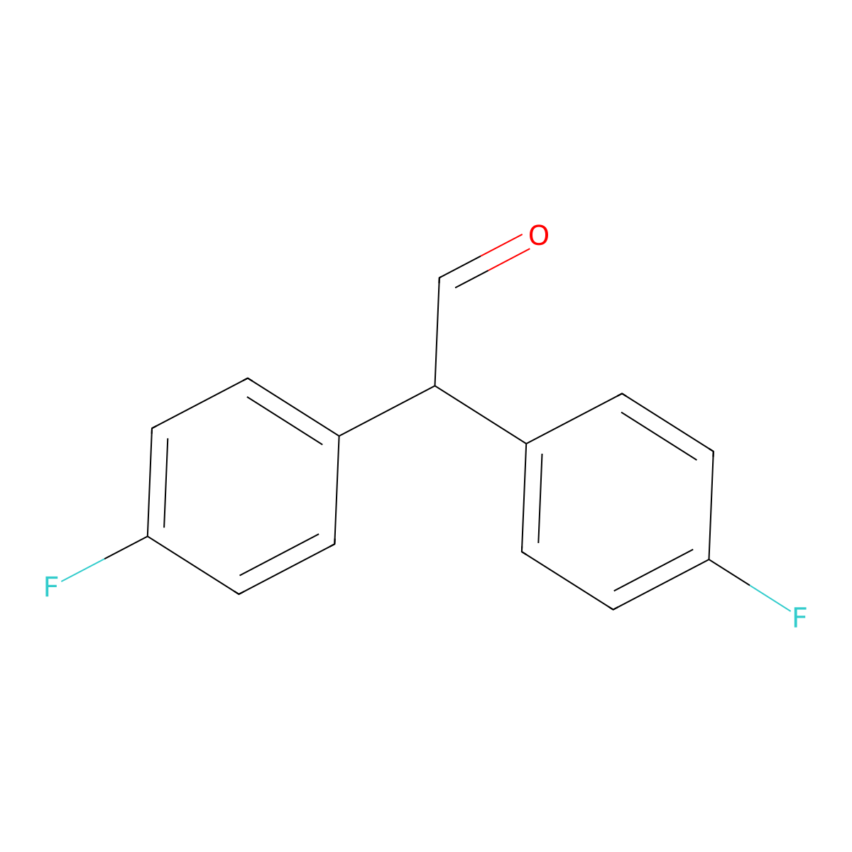 2,2-Bis(4-fluorophenyl)acetaldehyde molecular structure, CAS 2054-14-0