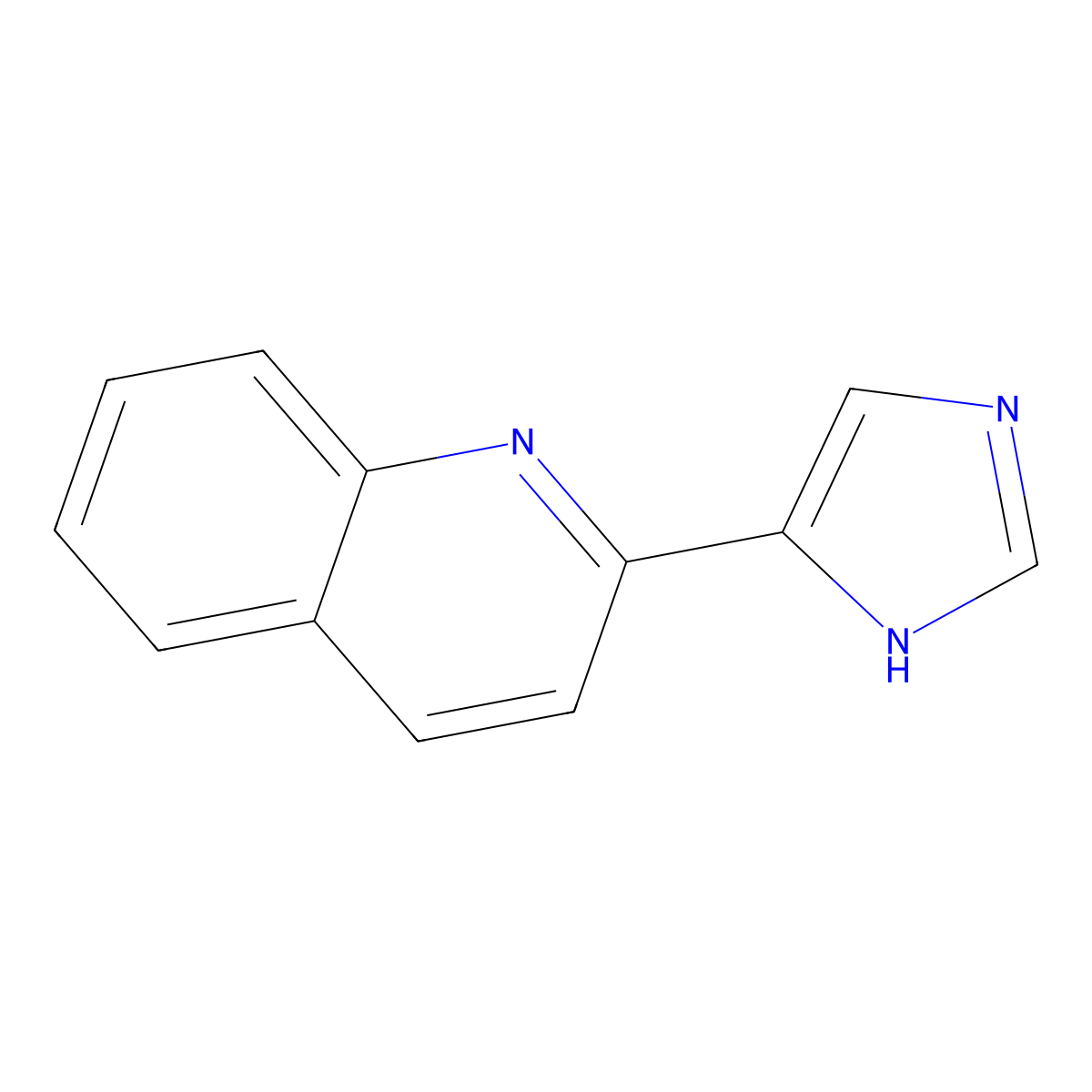2-(1H-imidazol-5-yl)quinoline molecular structure, CAS 2054-67-3