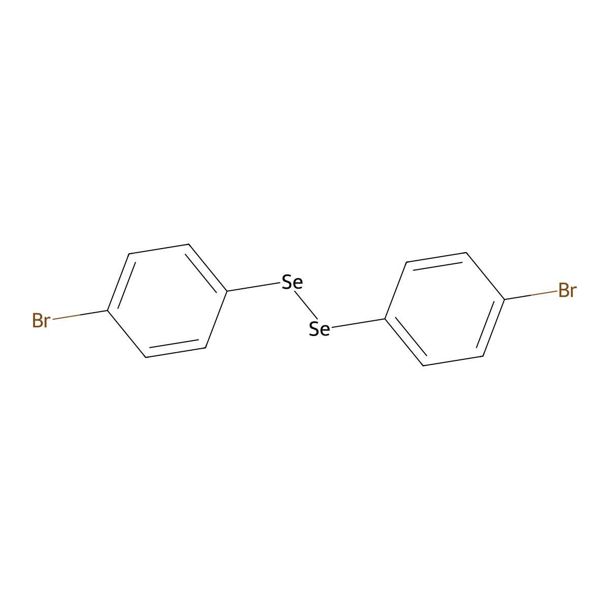 Diselenide, bis(4-bromophenyl) molecular structure, CAS 20541-48-4