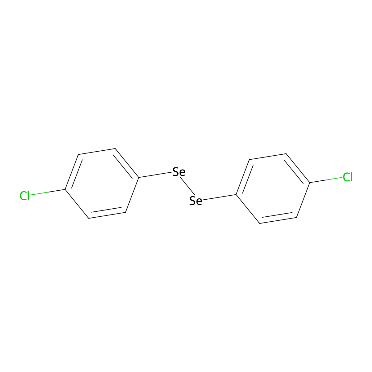 Bis(p-chlorophenyl) diselenide molecular structure, CAS 20541-49-5