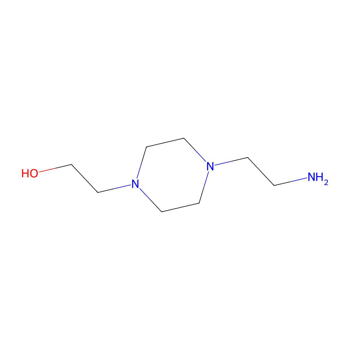 2-[4-(2-Aminoethyl)piperazin-1-yl]ethanol molecular structure, CAS 20542-08-9