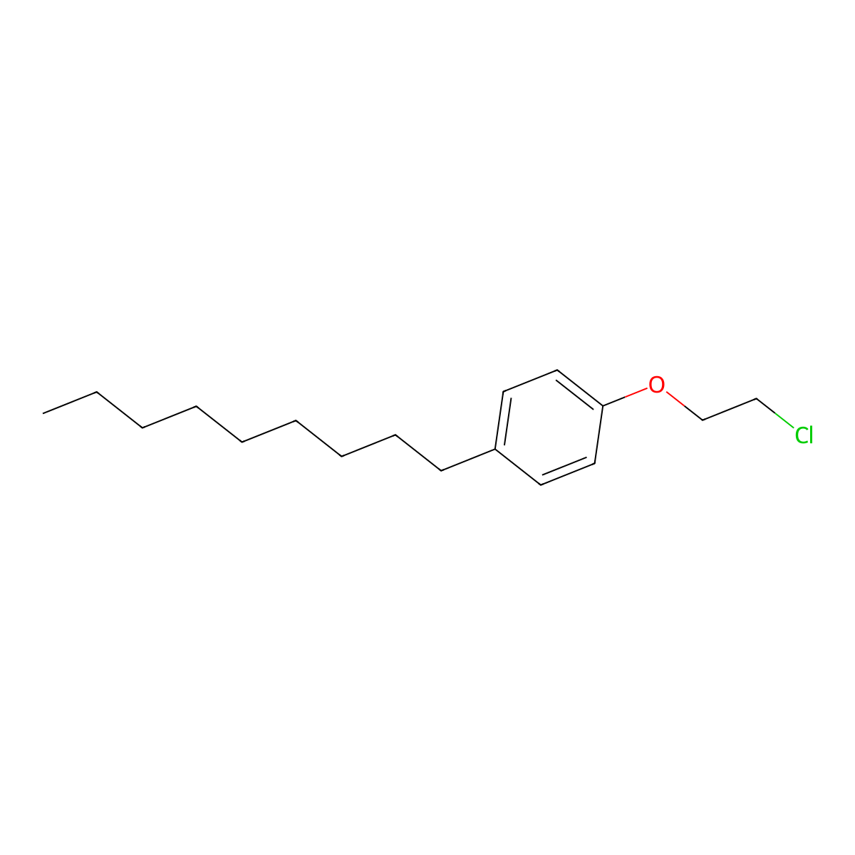 1-(2-Chloroethoxy)-4-nonylbenzene molecular structure, CAS 20543-09-3