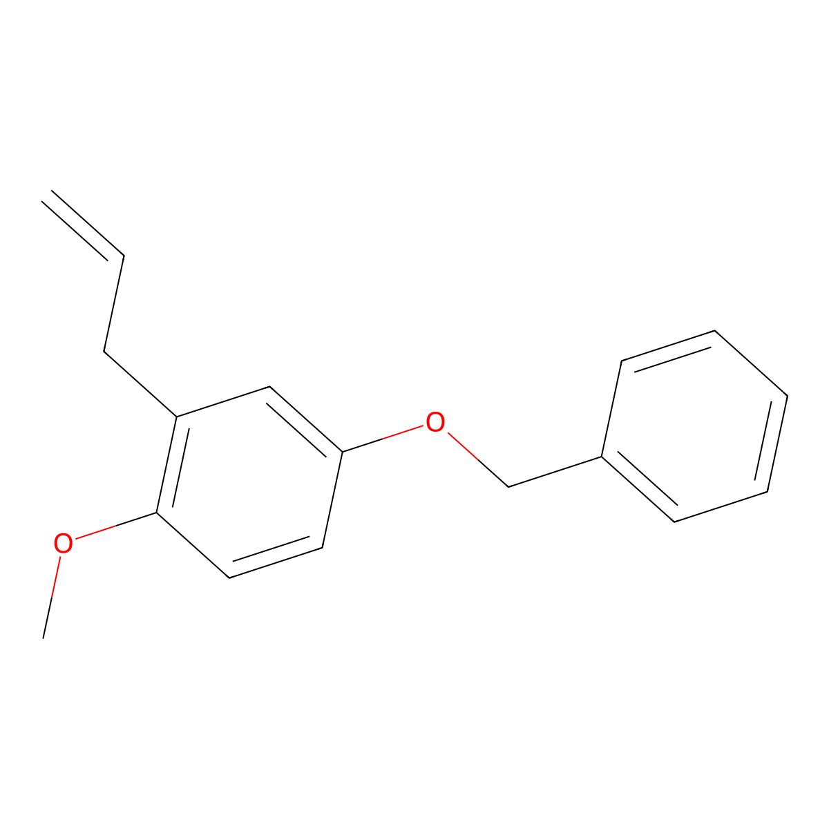 2-Allyl-4-(benzyloxy)-1-methoxybenzene molecular structure, CAS 205433-78-9