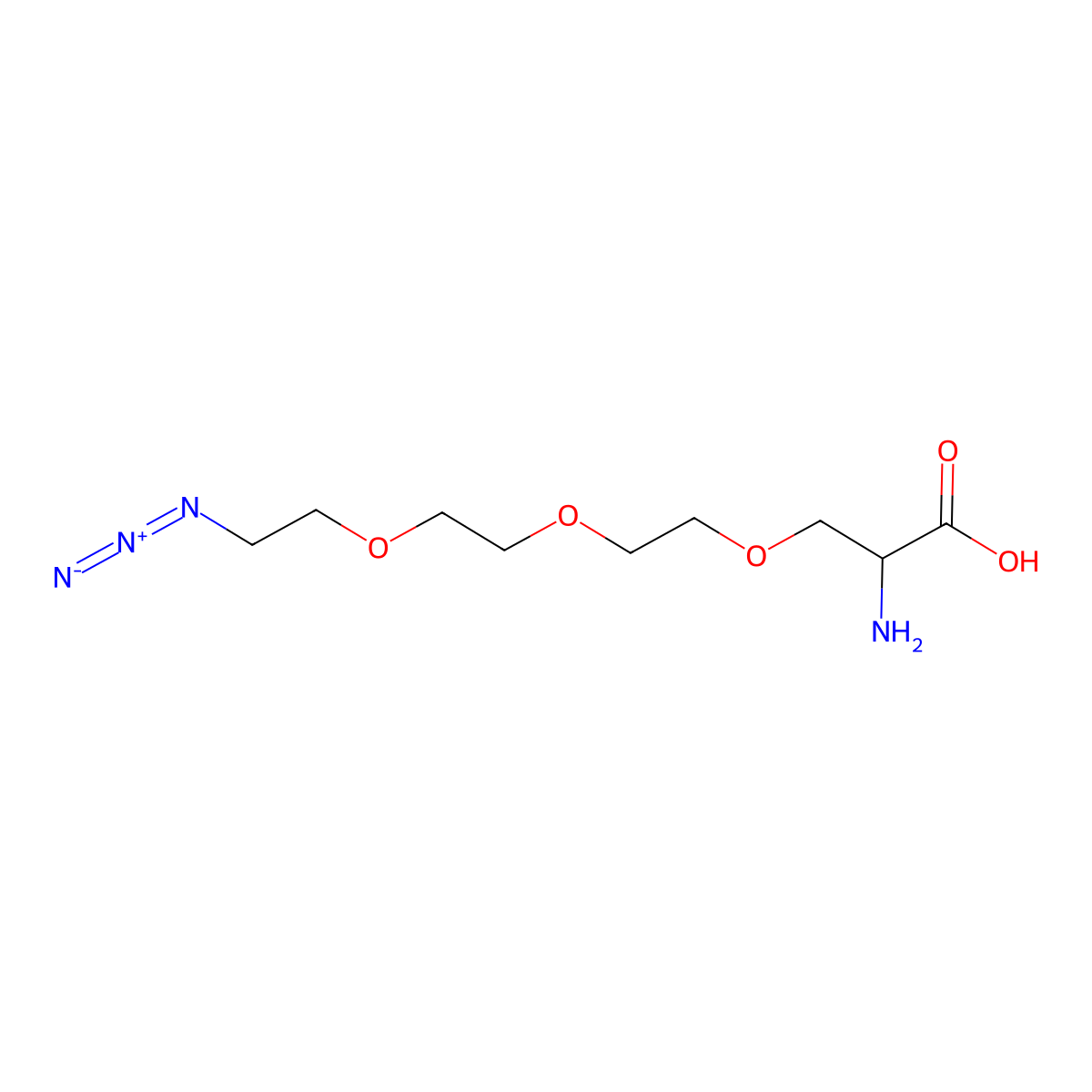 Azide-PEG3-C1-Ala molecular structure, CAS 2054345-67-2