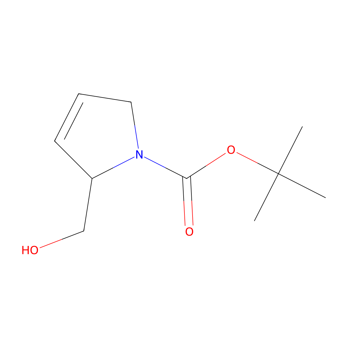 (S)-Tert-butyl 2-(hydroxymethyl)-2,5-dihydro-1H-pyrrole-1-carboxylate molecular structure, CAS 205444-34-4