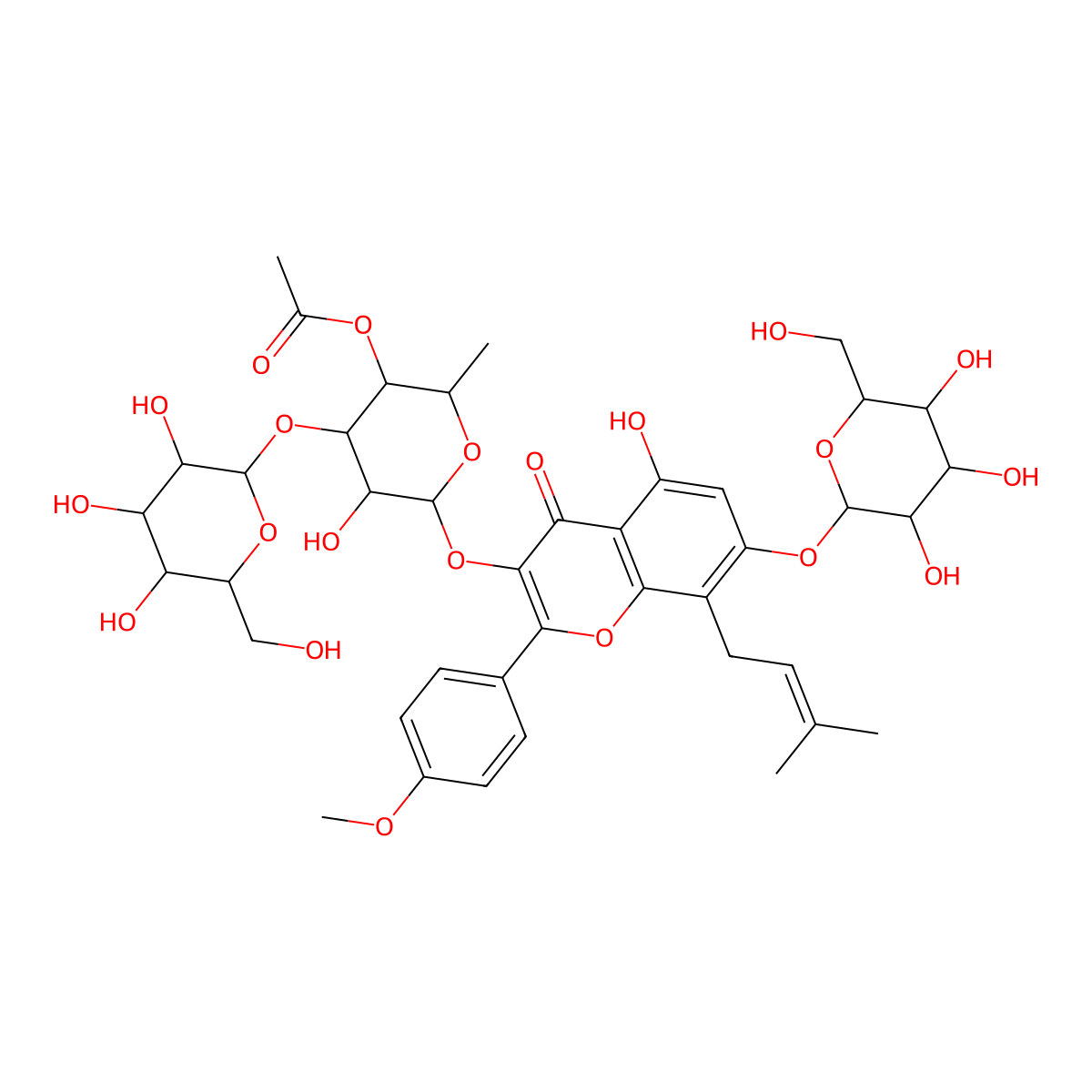 Epimedin I molecular structure, CAS 205445-00-7