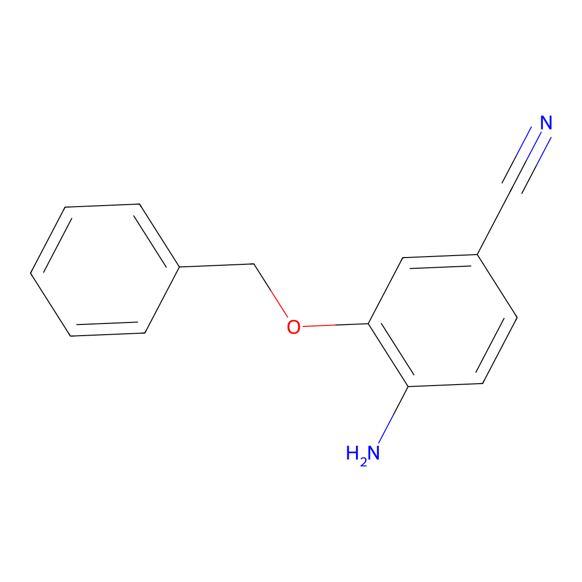 4-Amino-3-benzyloxybenzonitrile molecular structure, CAS 205448-68-6