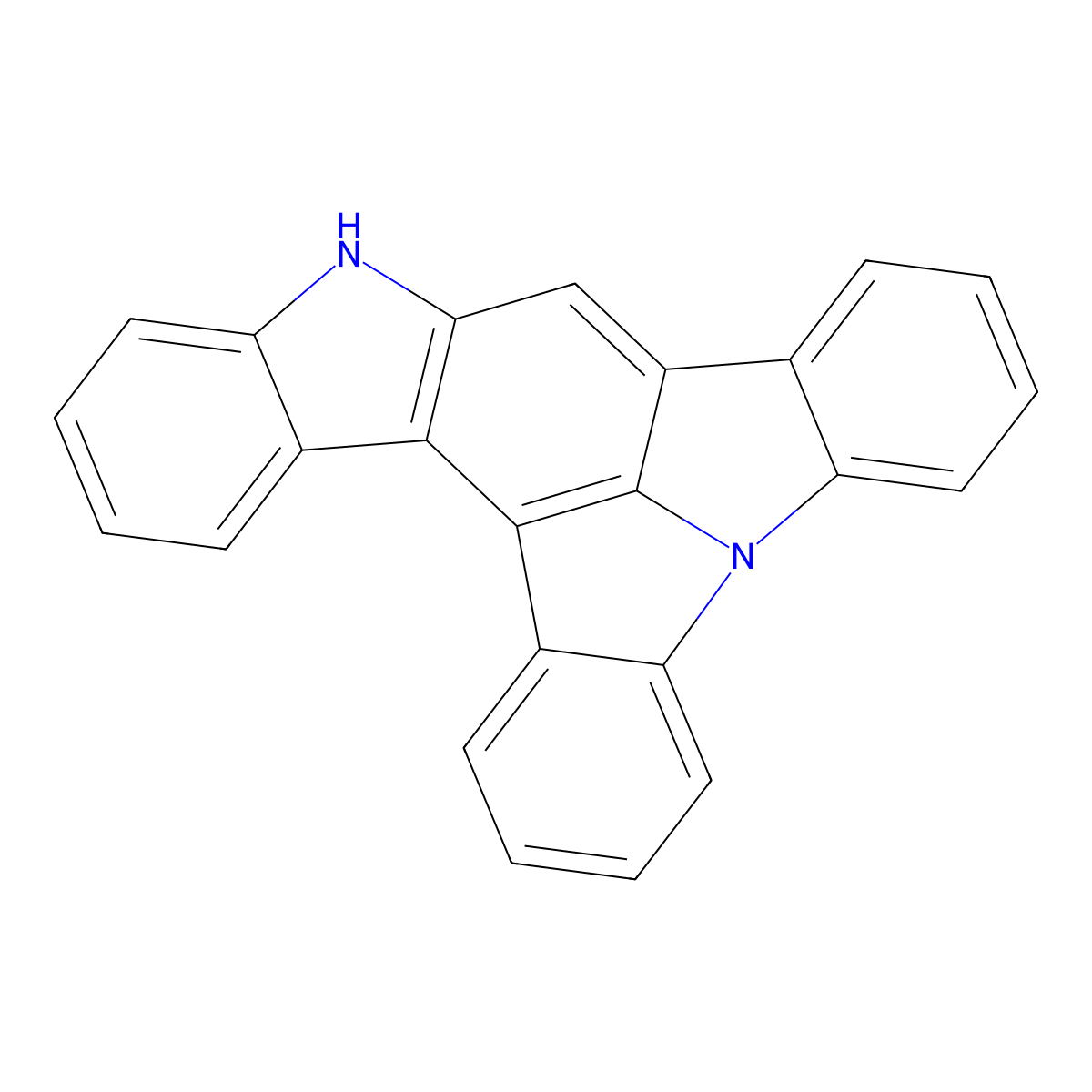 11H-Diindolo[3,2-b:1',2',3'-lm]carbazole molecular structure, CAS 2054576-47-3