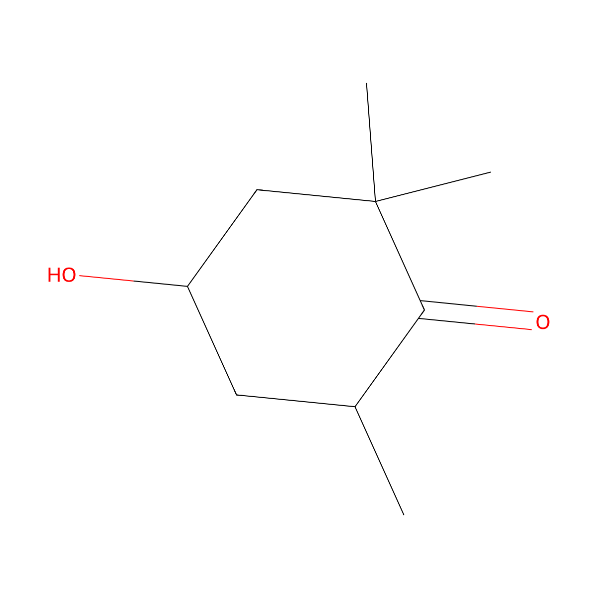 4-Hydroxy-2,2,6-trimethylcyclohexanone molecular structure, CAS 20548-02-1