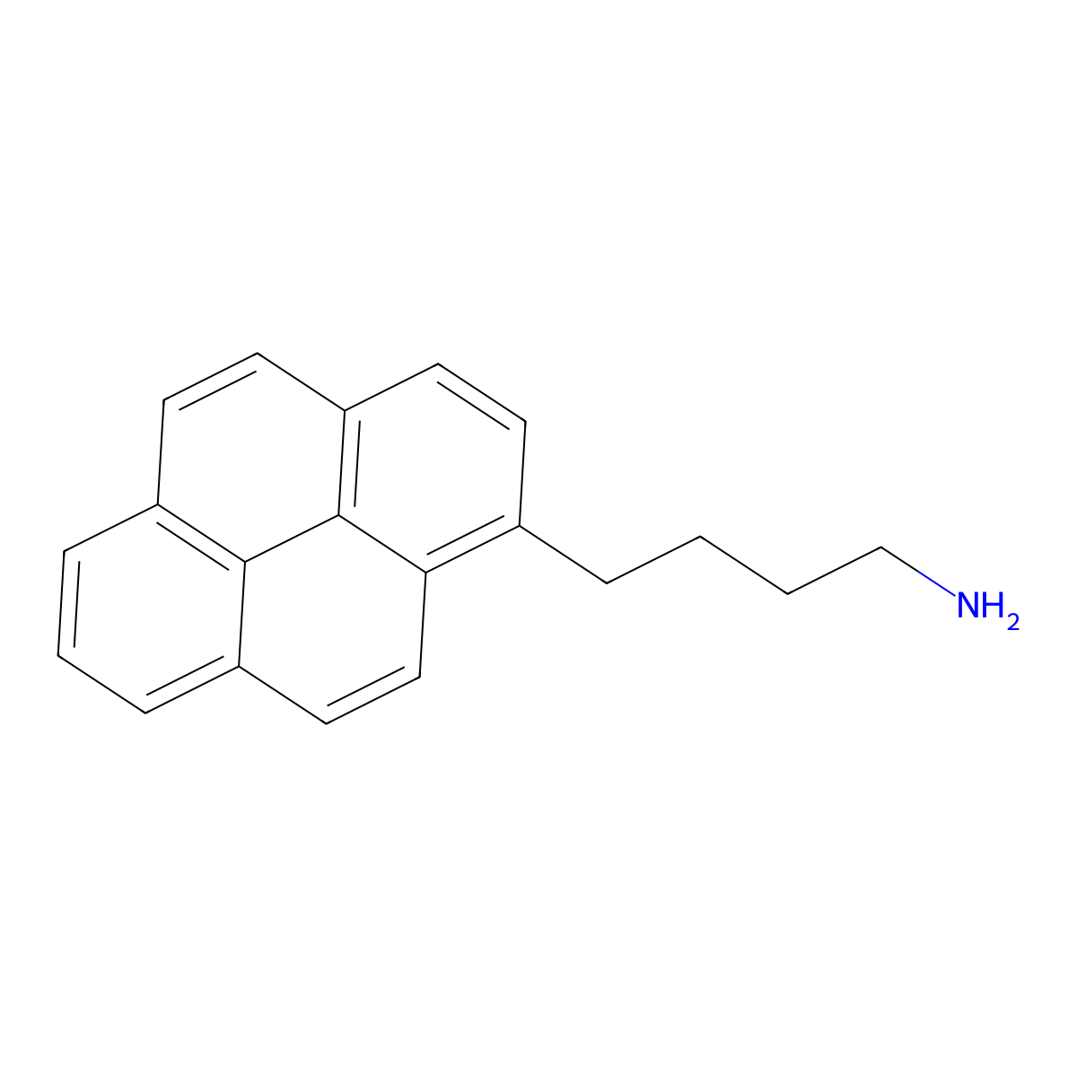 1-Pyrenebutylamine molecular structure, CAS 205488-15-9