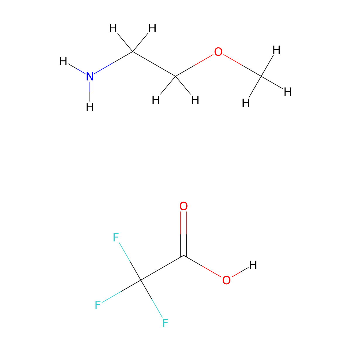 2-Methoxyethylammonium trifluoroacetate molecular structure, CAS 205490-67-1