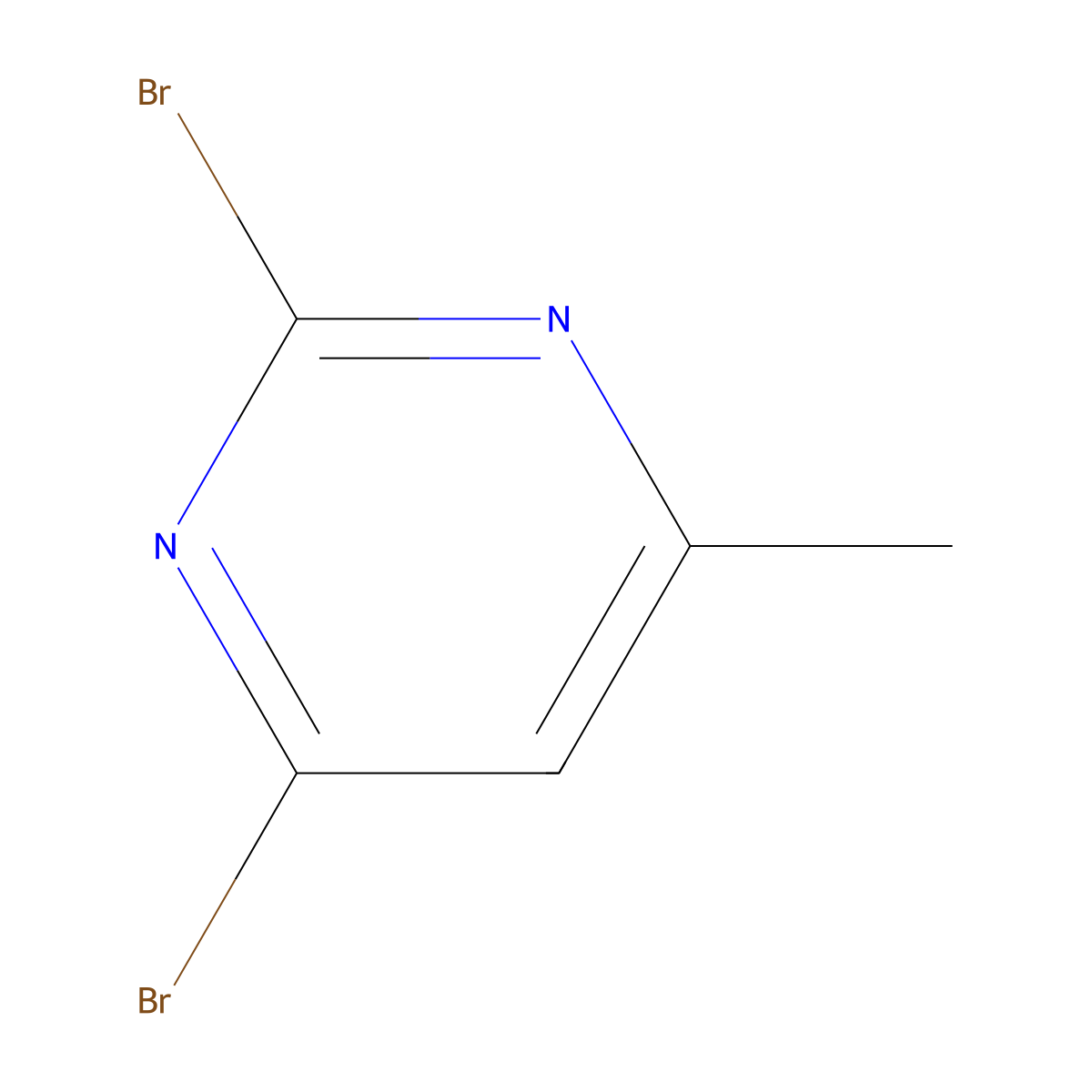 2,4-Dibromo-6-methylpyrimidine molecular structure, CAS 2054922-16-4
