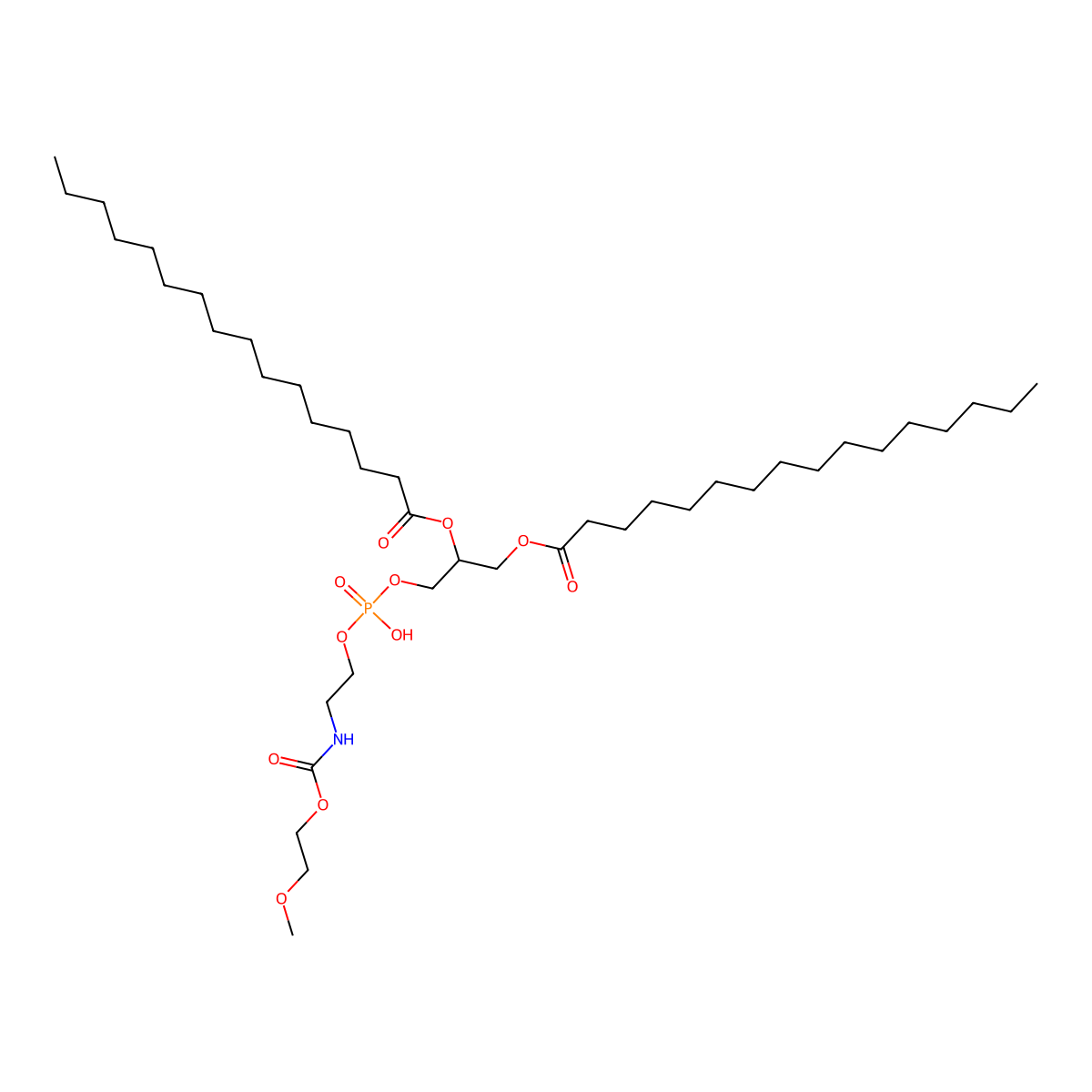mPEG-DPPE molecular structure, CAS 205494-72-0