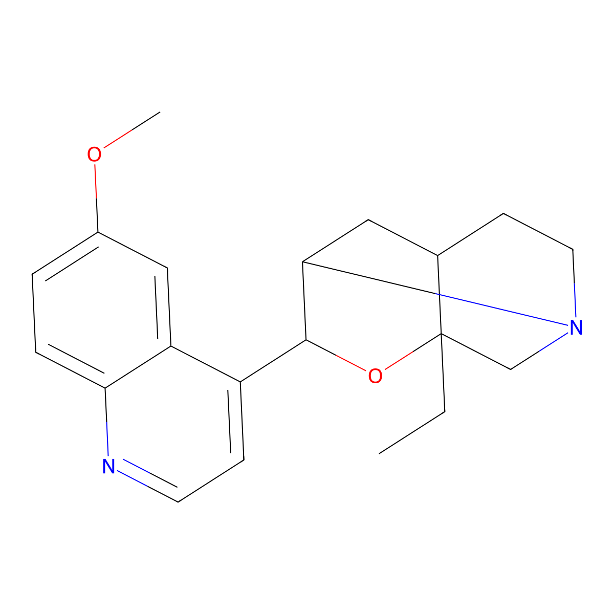 (3|A,9S)-3,9-Epoxy-10,11-dihydro-6'-methoxycinchonan molecular structure, CAS 205495-11-0