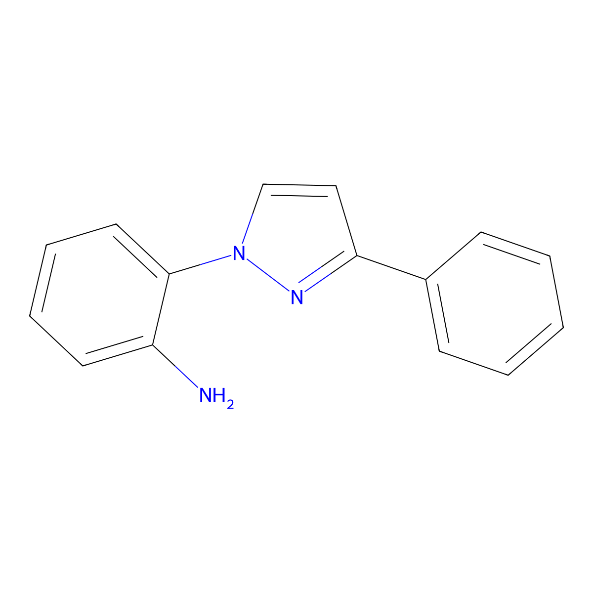 2-(3-Phenyl-1H-pyrazol-1-yl)aniline molecular structure, CAS 2054953-05-6