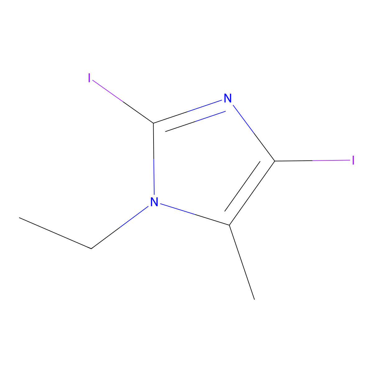 1-Ethyl-2,4-diiodo-5-methyl-1H-imidazole molecular structure, CAS 2054953-76-1