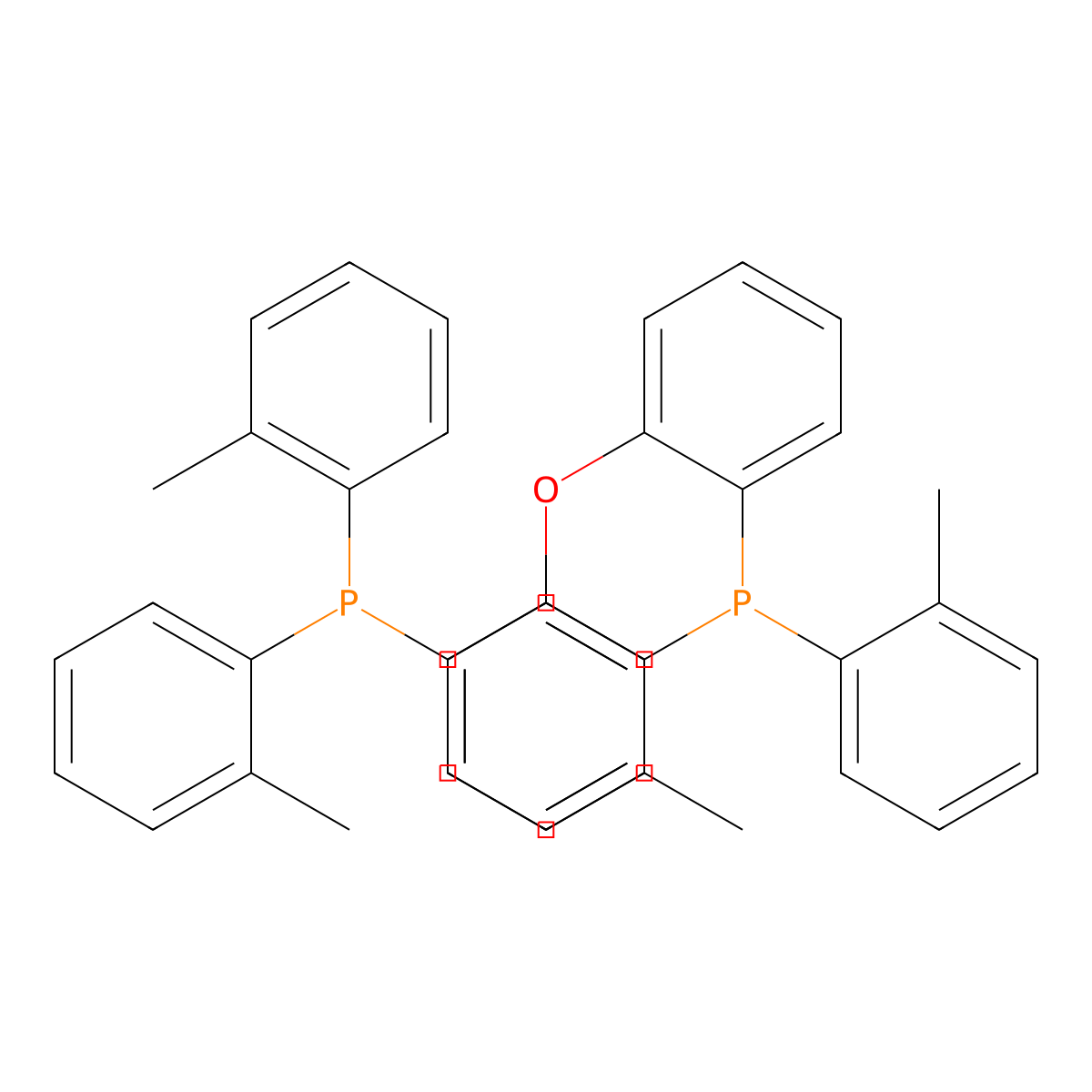 (Oxybis(2,1-phenylene))bis(di-o-tolylphosphine) , DTP-DPEphos molecular structure, CAS 205497-64-9