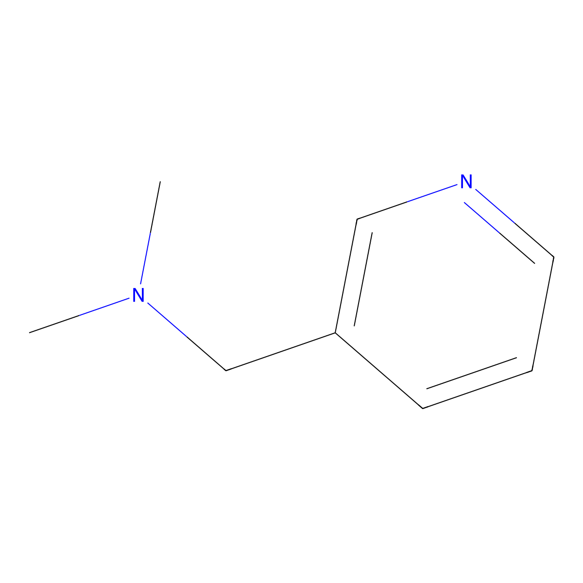 Dimethyl-pyridin-3-ylmethyl-amine molecular structure, CAS 2055-21-2