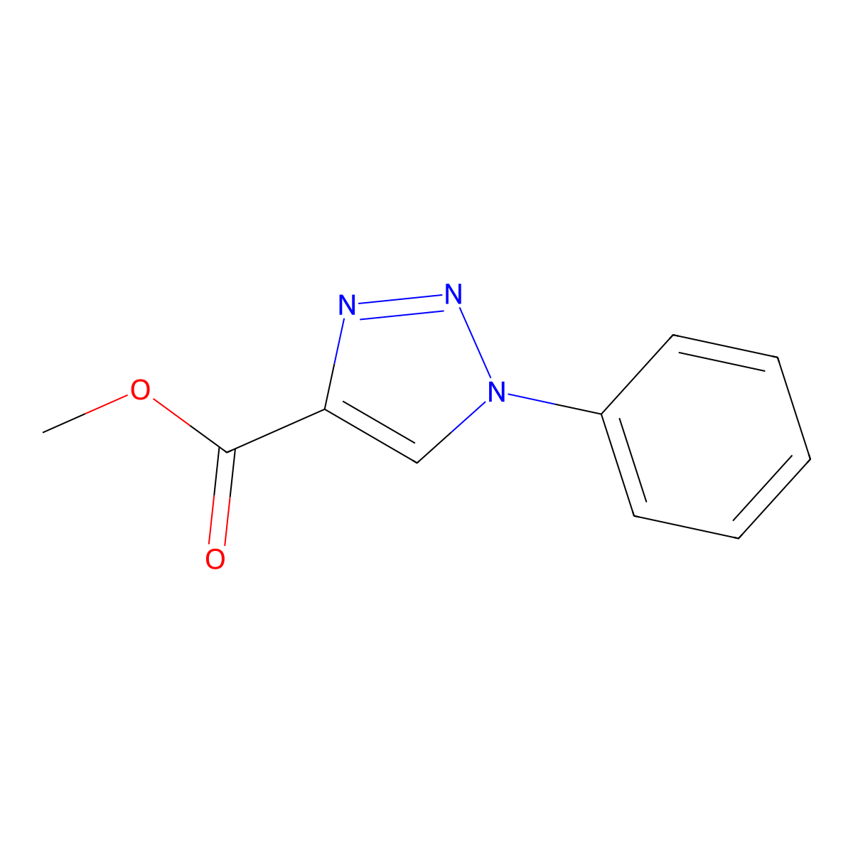 methyl 1-phenyl-1H-1,2,3-triazole-4-carboxylate molecular structure, CAS 2055-52-9