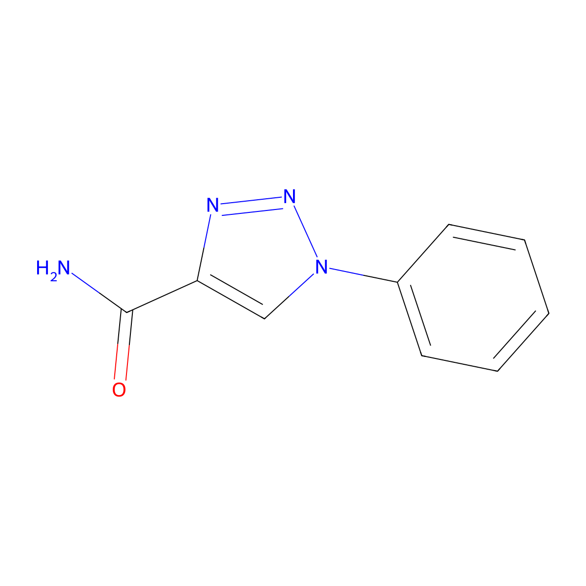 1-phenyl-1H-1,2,3-triazole-4-carboxamide molecular structure, CAS 2055-53-0