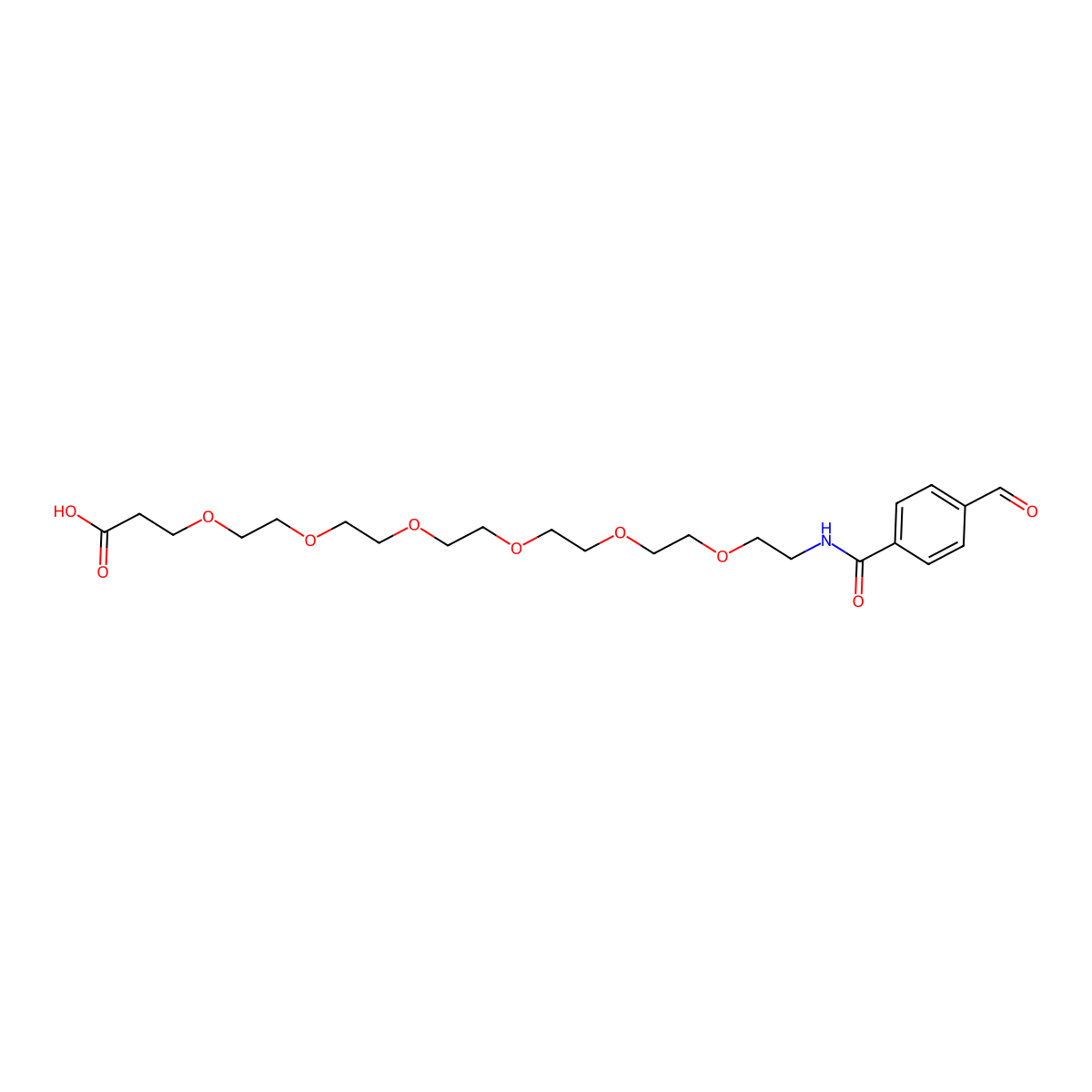 Ald-Ph-PEG6-acid molecular structure, CAS 2055013-55-1
